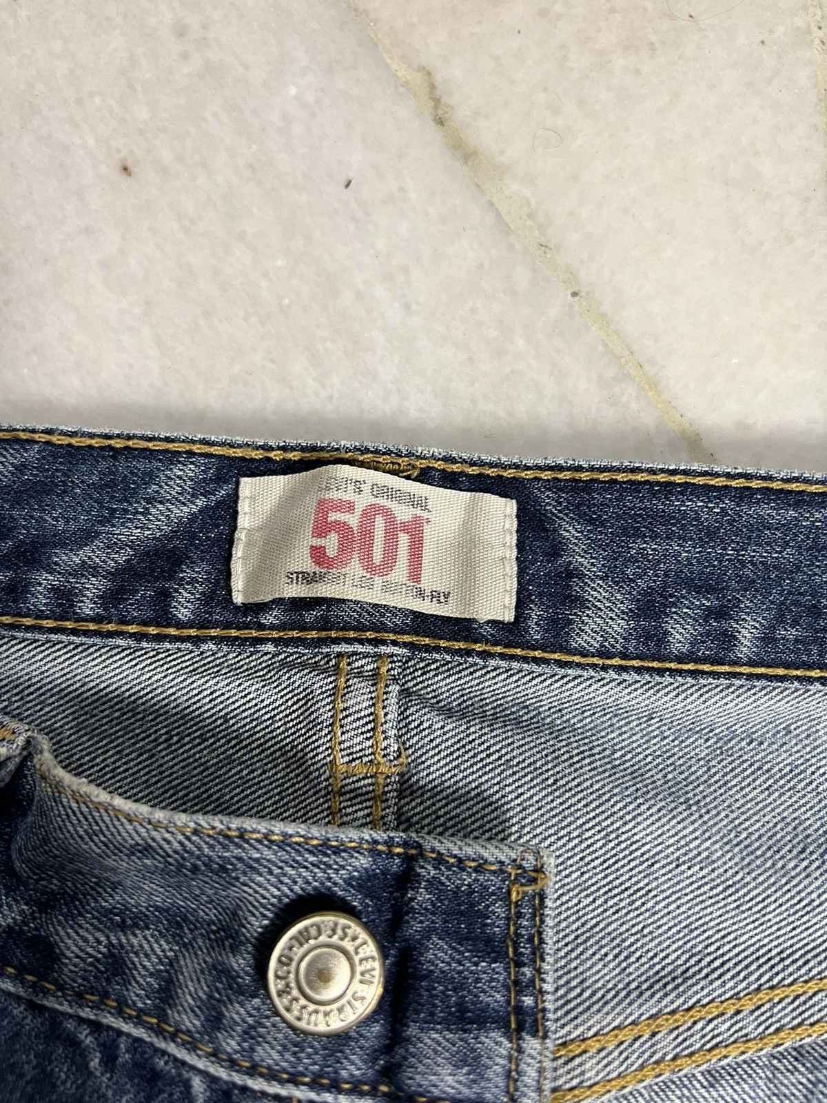 If Six Was Nine × Levi's 💥Baggy💥Vintage Levis 501 Distressed Jeans Size US 33 - 17 Thumbnail