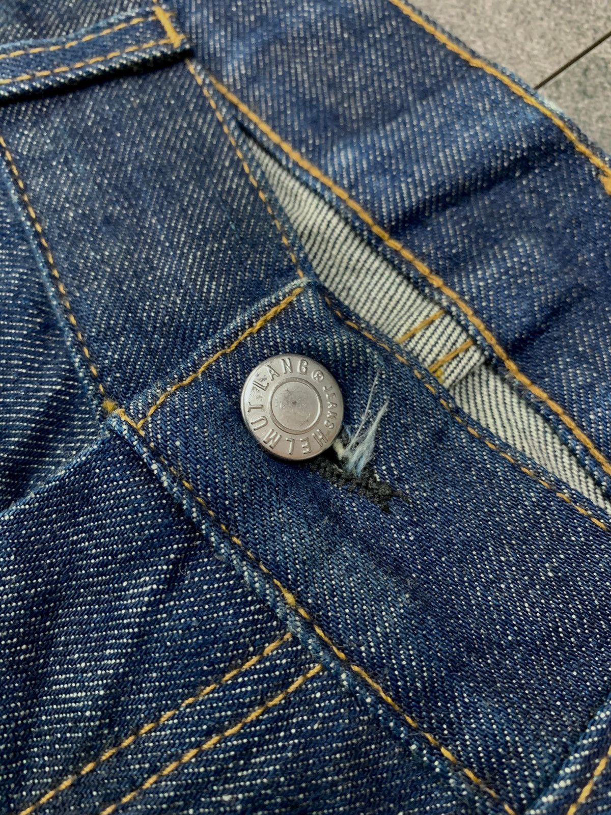 Helmut Lang FREE TAX! 2000s Indigo Classic Cut Raw Denim Jeans Size US 30 / EU 46 - 9 Thumbnail