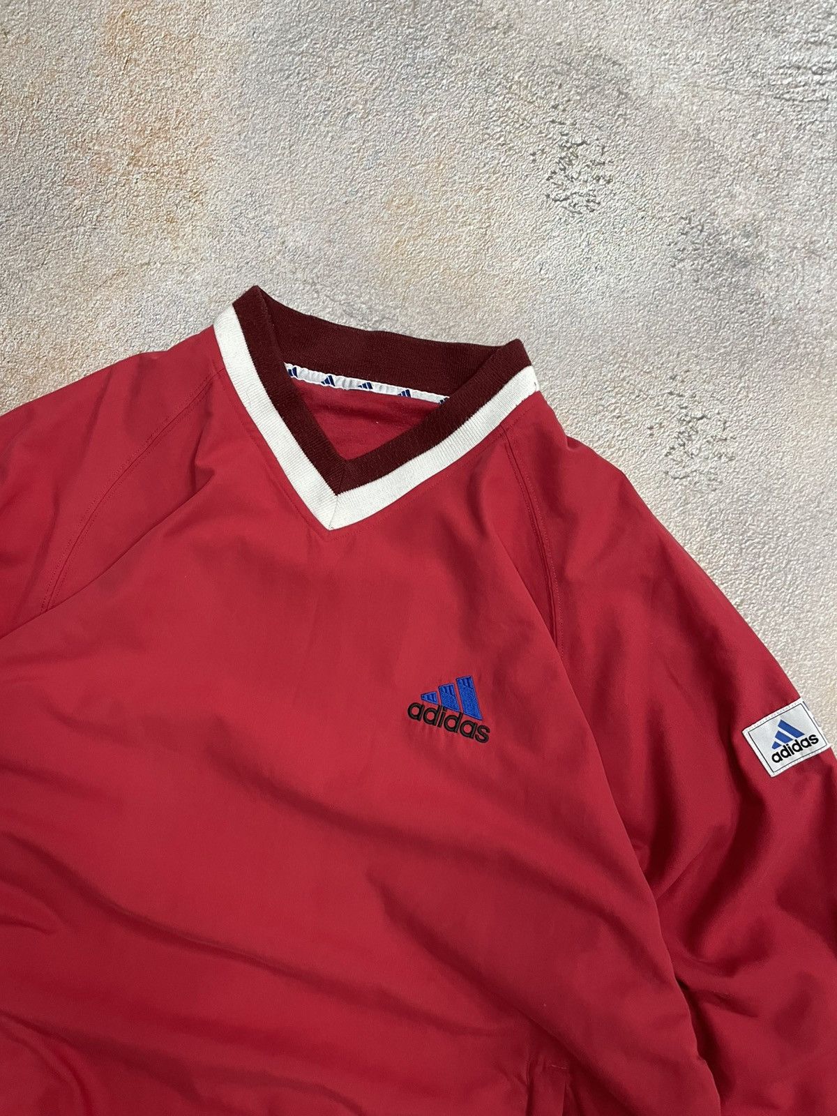 Adidas Vintage Adidas Nylon Drill Boxy Sweatshirt Size US XL / EU 56 / 4 - 3 Thumbnail