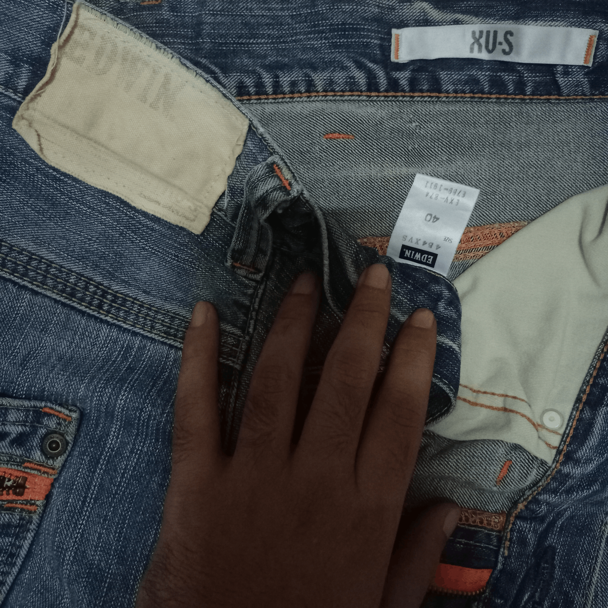 Edwin × Japanese Brand Edwin XV-S Exclusive Vintage Baggy Distressed Jeans 40x32 Size US 40 / EU 56 - 10 Thumbnail