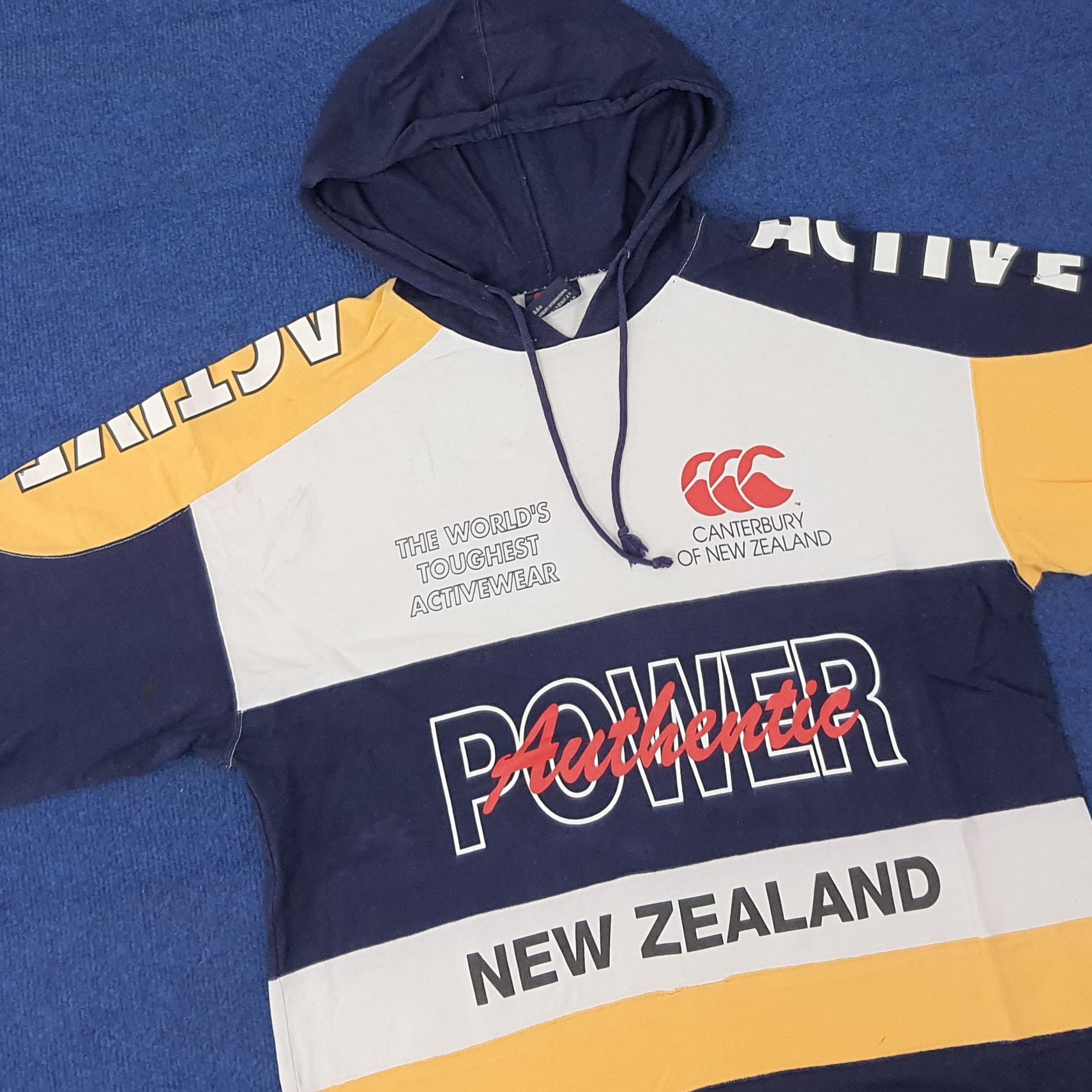 Canterbury of New Zealand Vintage Canterbury Power Authentic Hoodie Tshirt C259N3 Size US L / EU 52-54 / 3 - 2 Thumbnail