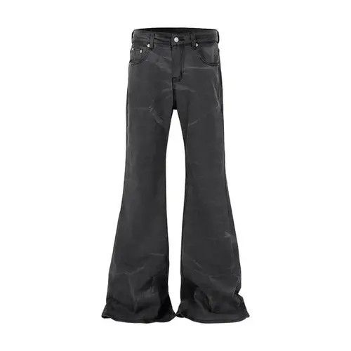 Jean Washed Wave Patterned Micro Flared Jeans Men Size US 31 - 4 Thumbnail
