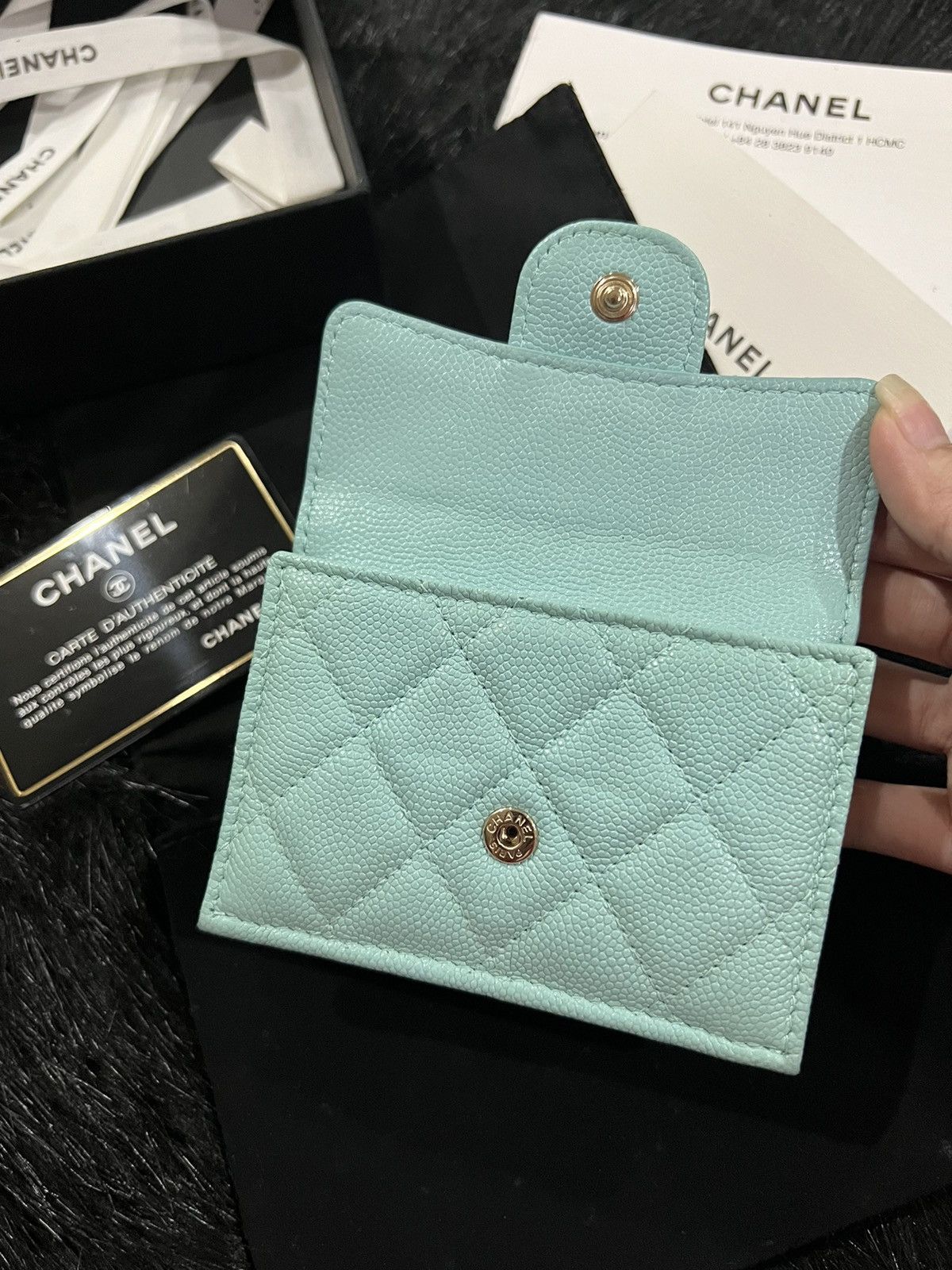 Chanel Chanel Tiffany blue classic flap small wallet Size ONE SIZE - 4 Thumbnail