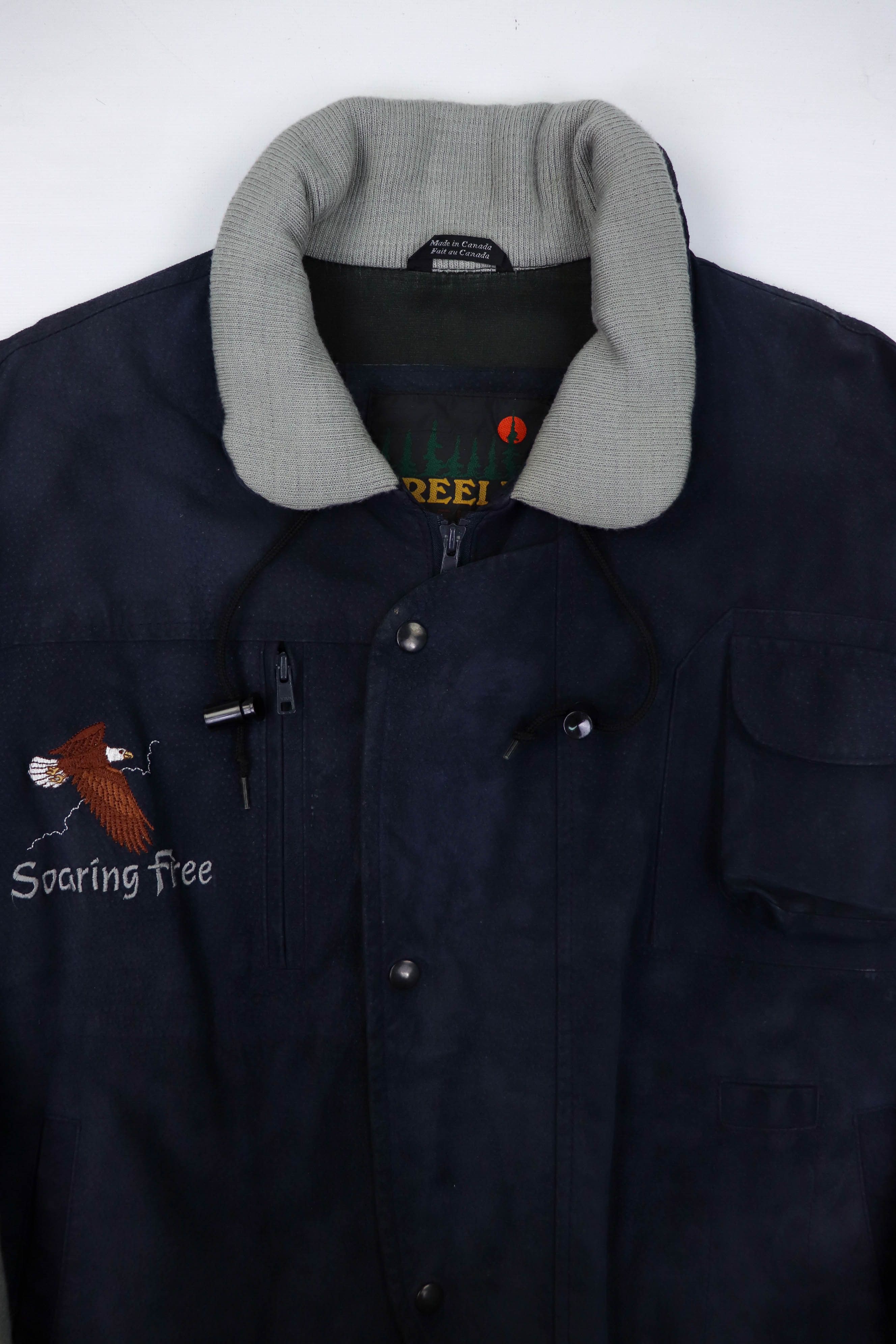 Vintage 90s Vintage Peerless Garments SuedeWool Embro Varsity Jacket Size US XL / EU 56 / 4 - 6 Thumbnail
