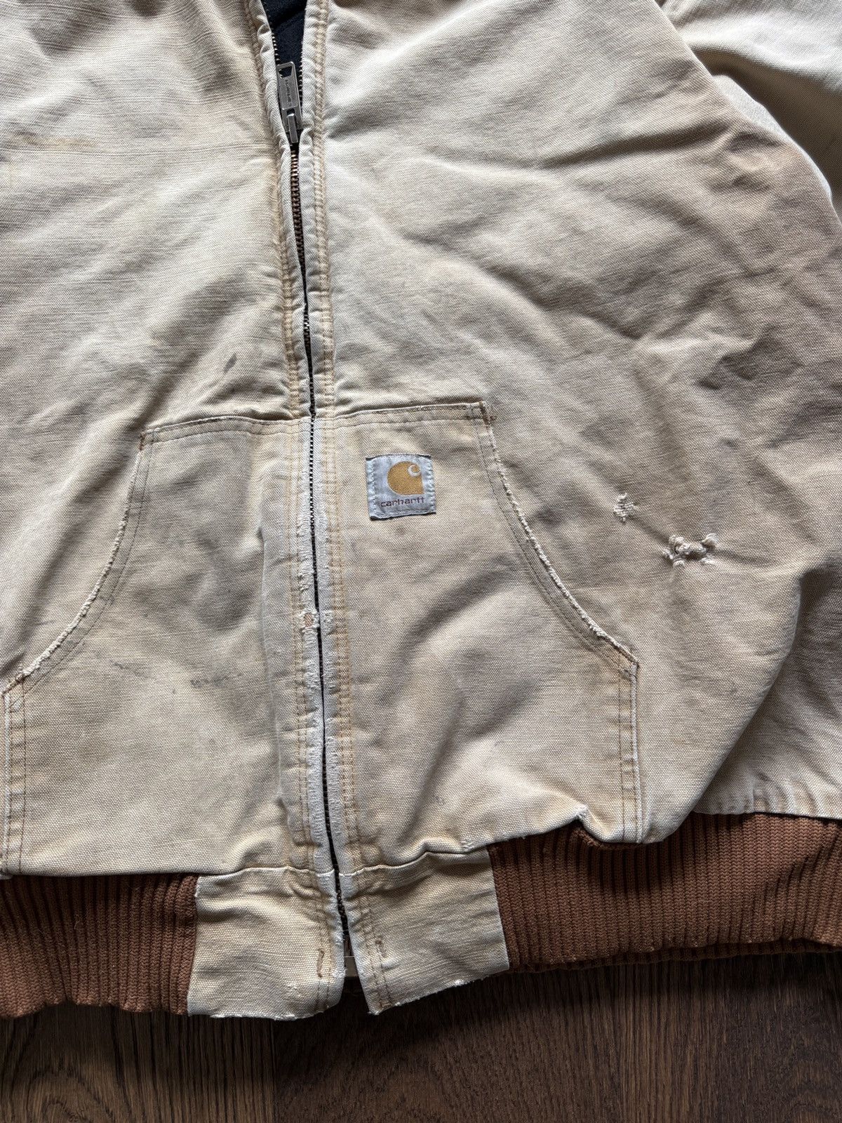 Carhartt Vintage Carhartt Canvas Hooded Work Jacket J04 Brown Size US XXL / EU 58 / 5 - 2 Thumbnail