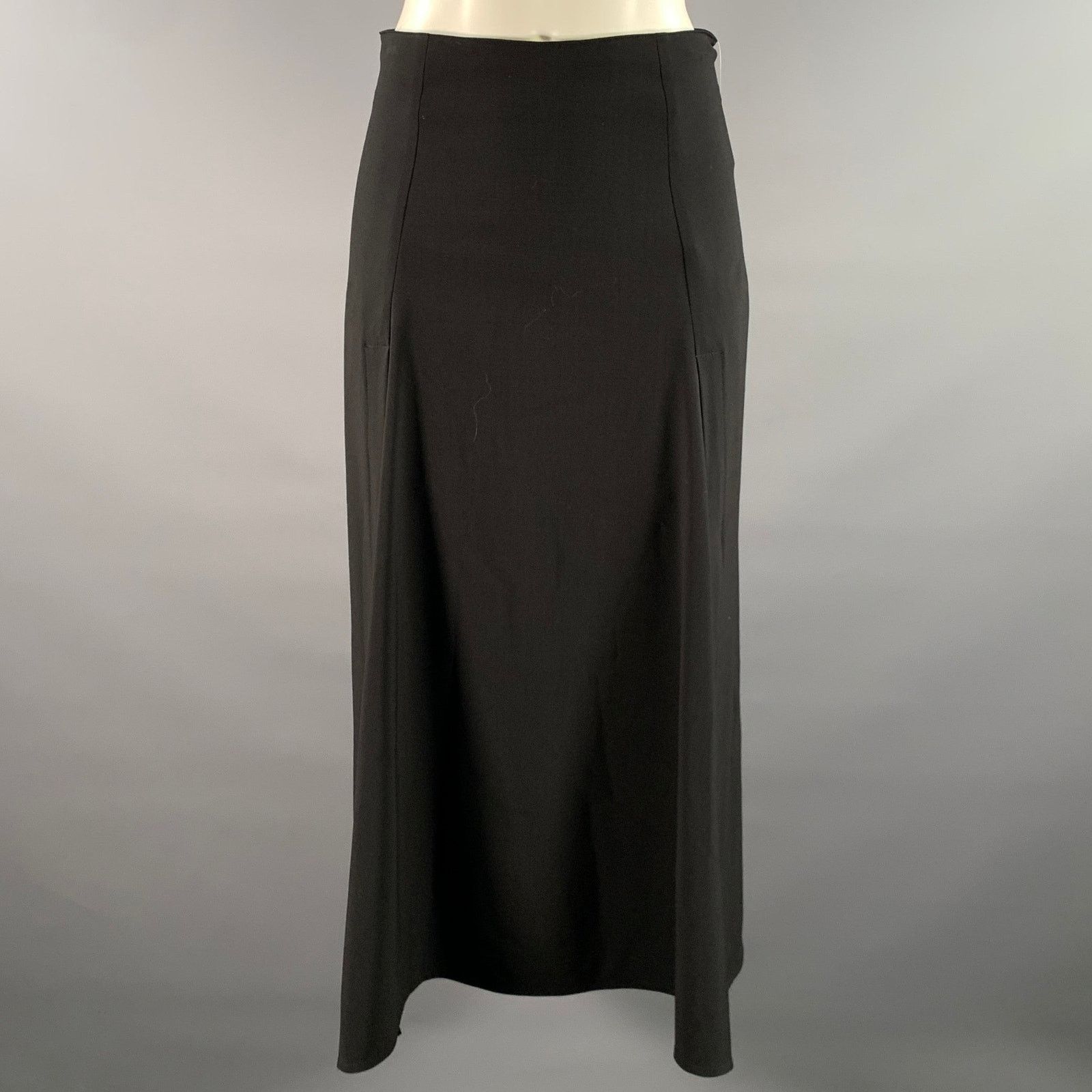 Sportmax SPORTMAX Size 4 Black Wool Blend Mid-Calf Skirt Size 27" / US 4 / IT 40 - 1 Thumbnail