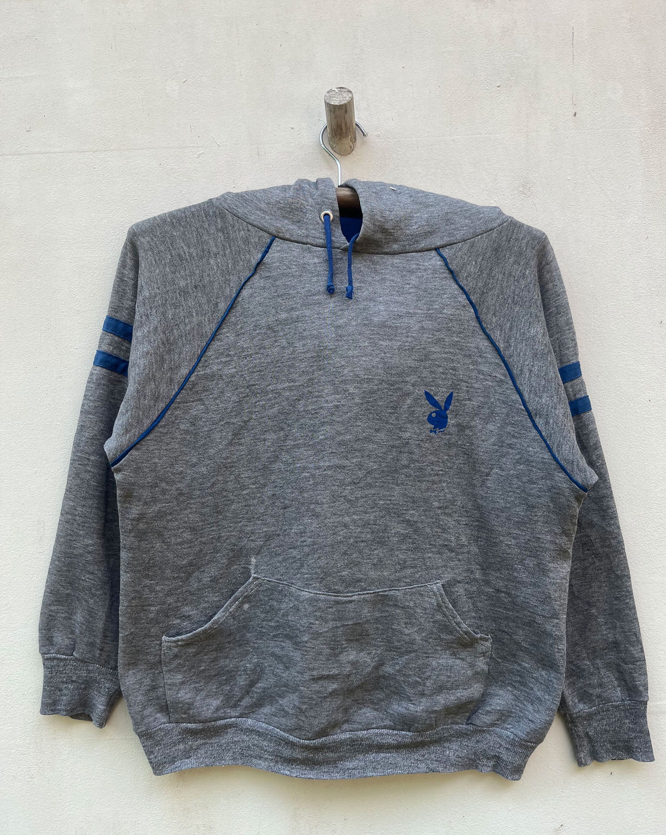 Playboy Vintage Playboy 80s 70s Hooded Sweater Size US M / EU 48-50 / 2 - 1 Thumbnail