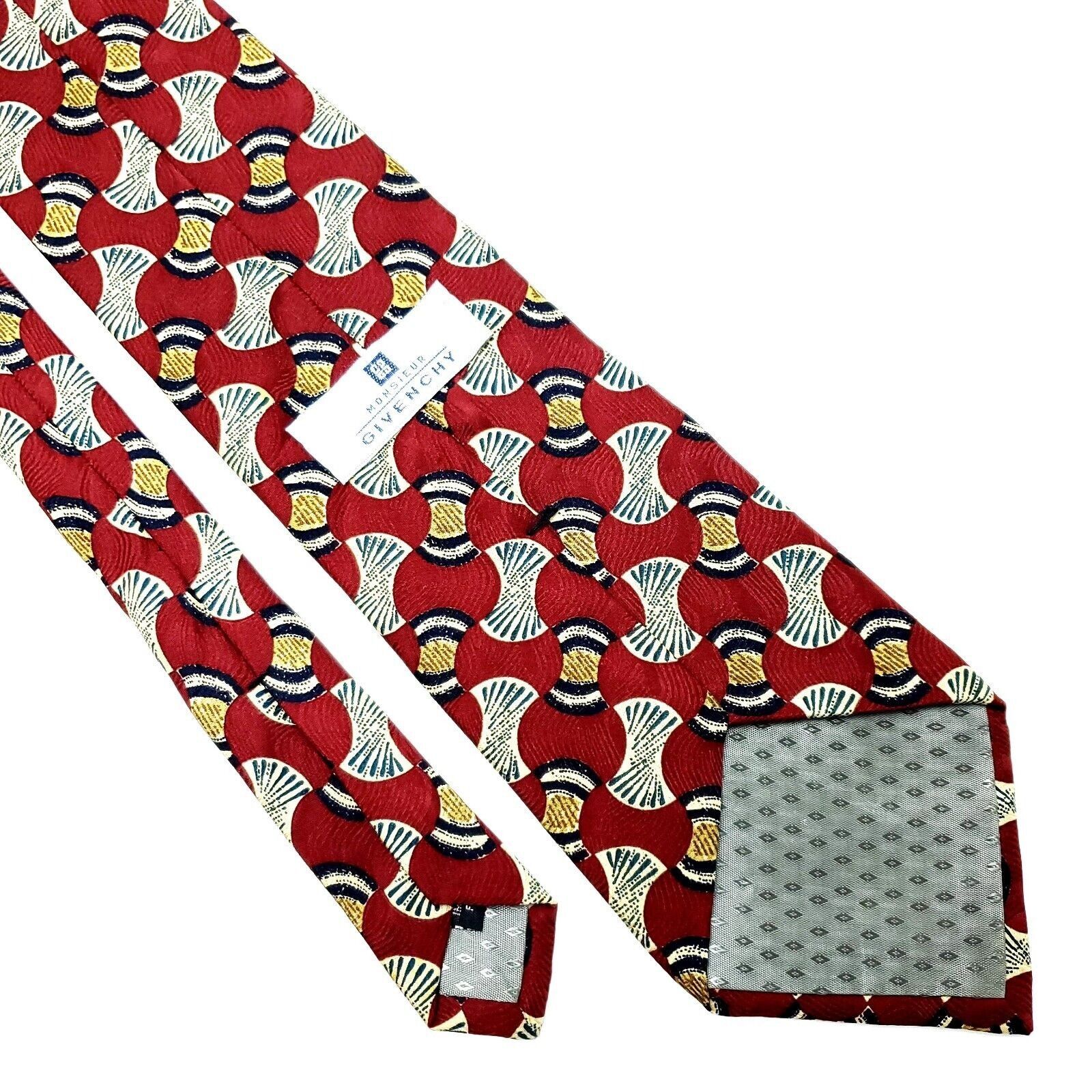 Givenchy Givenchy Monsieur Silk Tie Print Red Wide Geometric Size ONE SIZE - 3 Thumbnail