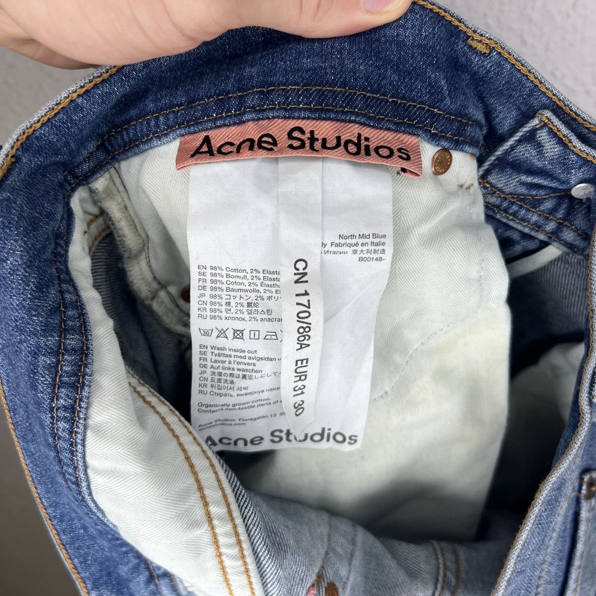 Acne Studios Acne Studios Denim Jeans Pants North Mid Blue Trousers Size US 32 / EU 48 - 8 Thumbnail