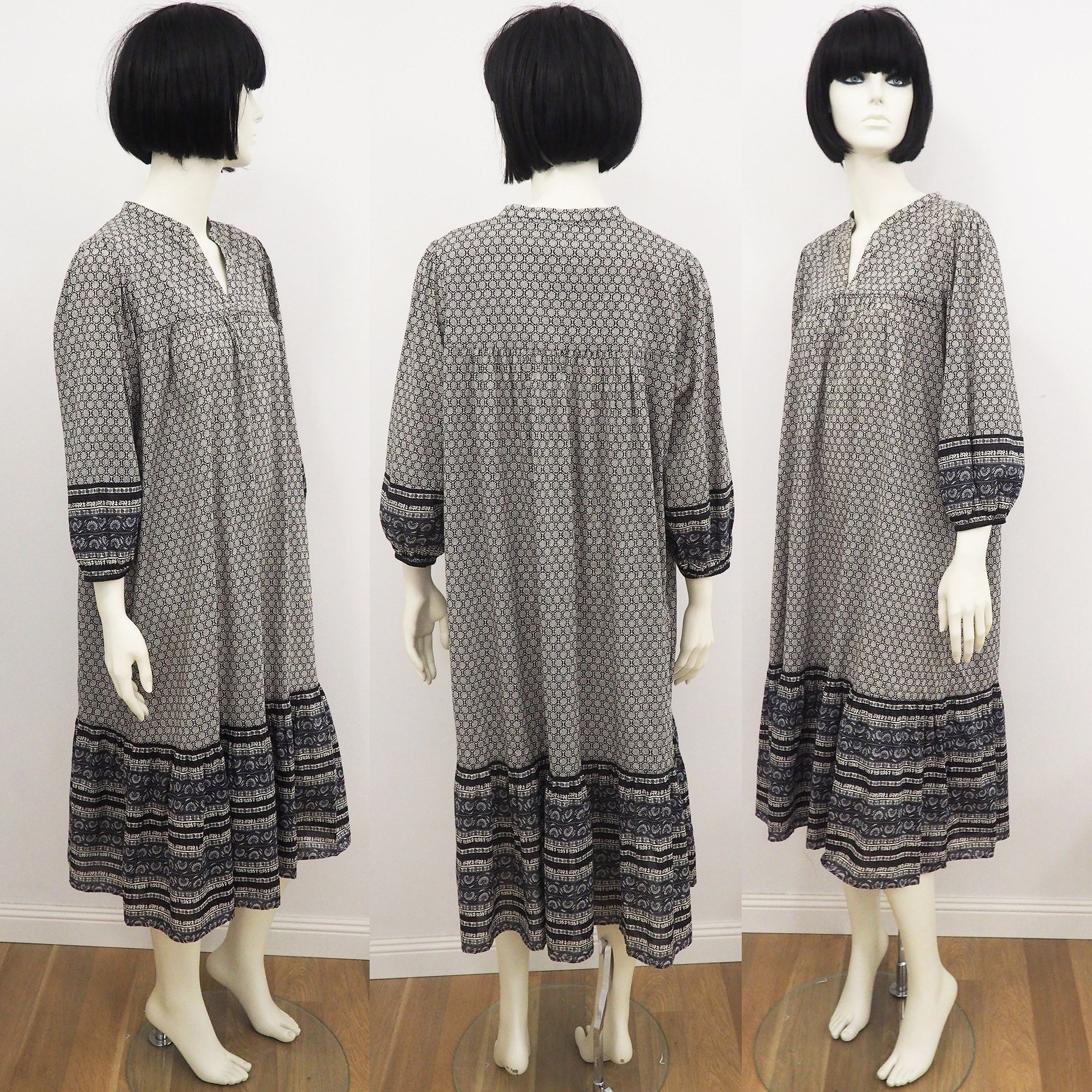 Anna Sui Anna Sui cotton boho midi dress abstract print L Size L / US 10 / IT 46 - 4 Thumbnail