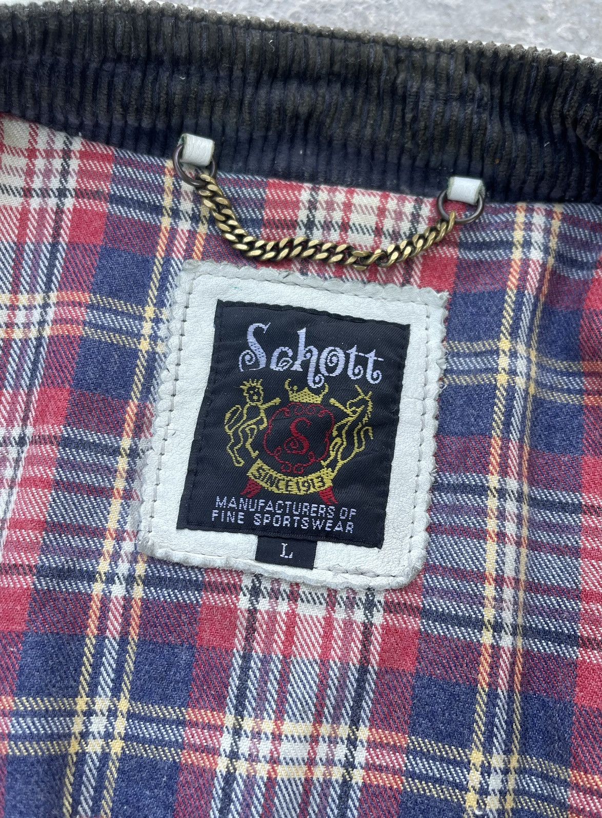 Genuine Leather × Schott 🔥Vintage Schott Classic Sheep Leather Racer Jacket Size US L / EU 52-54 / 3 - 16 Thumbnail