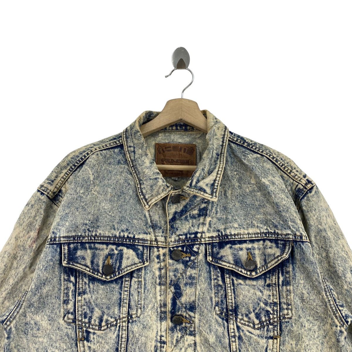 Edwin EDWIN GOLD-RUSH Motorcycle Bleach Style Denim Jeans Jacket Size US M / EU 48-50 / 2 - 2 Thumbnail
