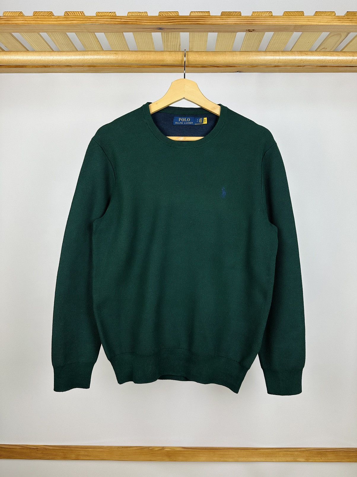 POLO Ralph Lauren Green Knit Sweater Old Money Size S