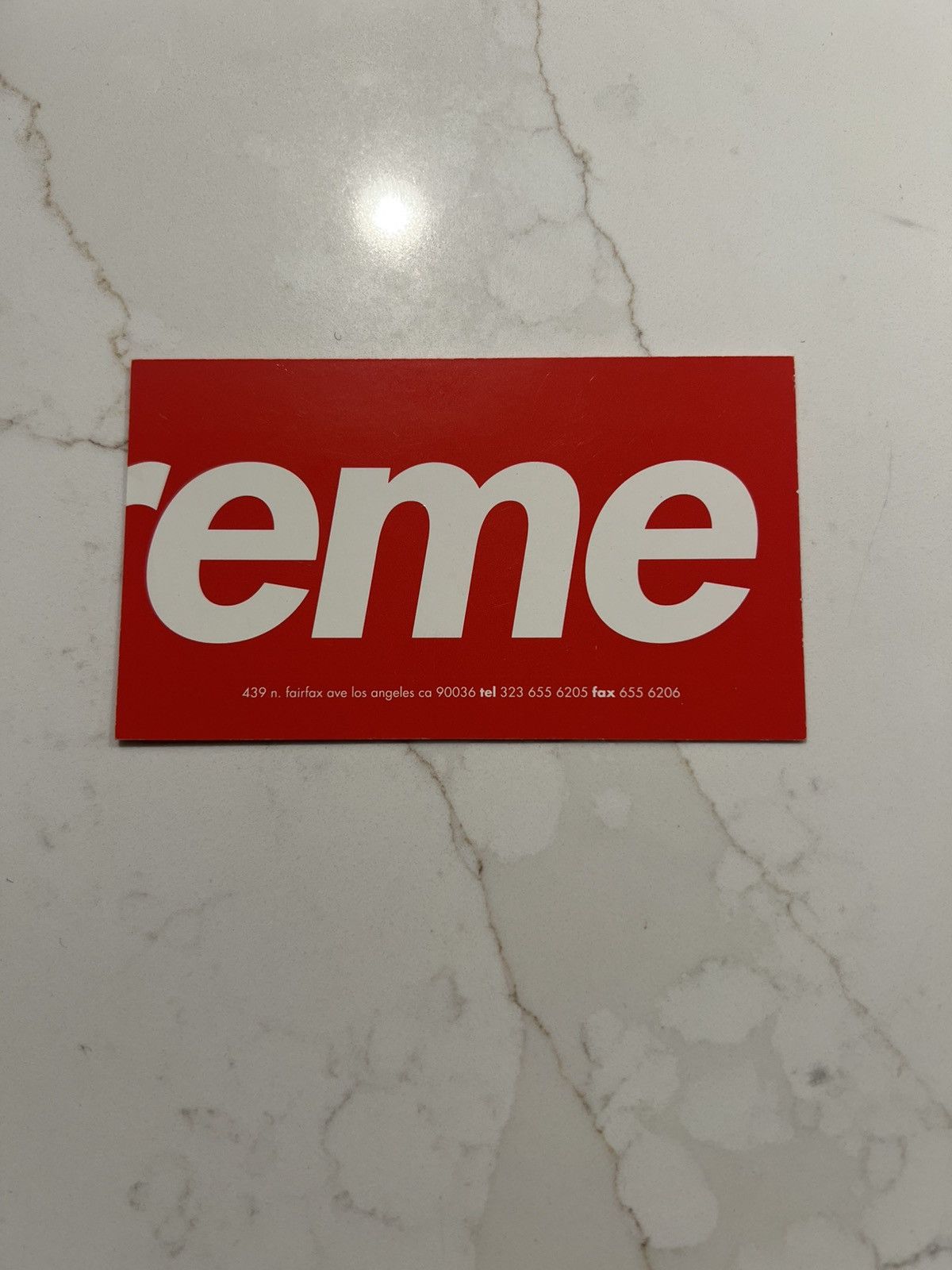 Supreme ORIGINAL Los Angeles Business Card Size ONE SIZE - 1 Thumbnail