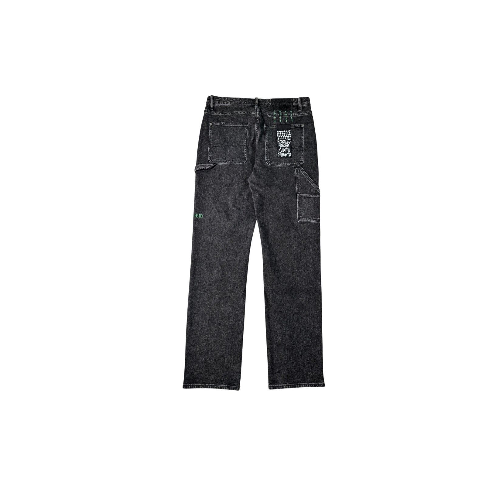 Ksubi Ksubi "Double Knee Carpenter" Black Wash & Green Jeans Size US 31 - 2 Thumbnail