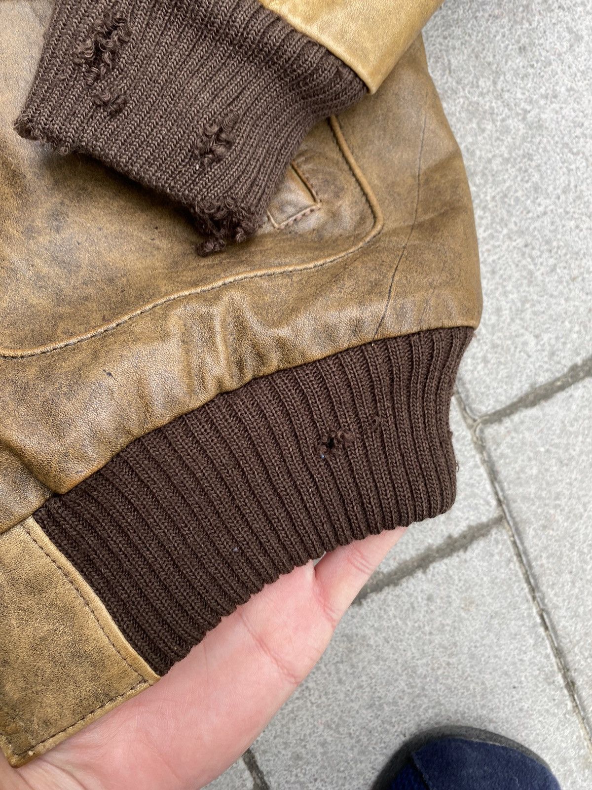 Leather Vintage Brown Leather Bomber Jacket Size US S / EU 44-46 / 1 - 6 Thumbnail