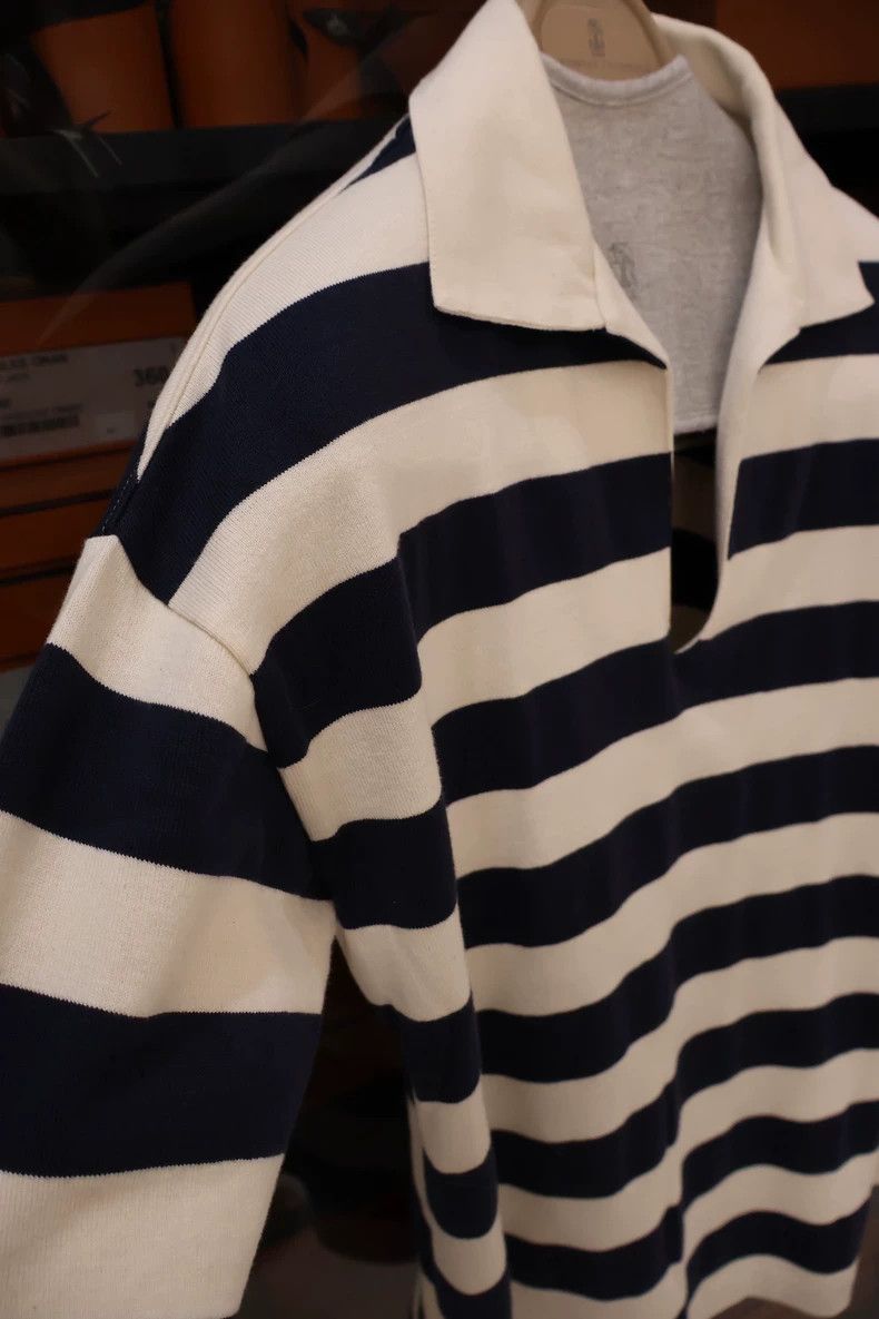 Loro Piana LORO PIANA Navy striped jacket Size S / US 4 / IT 40 - 2 Thumbnail