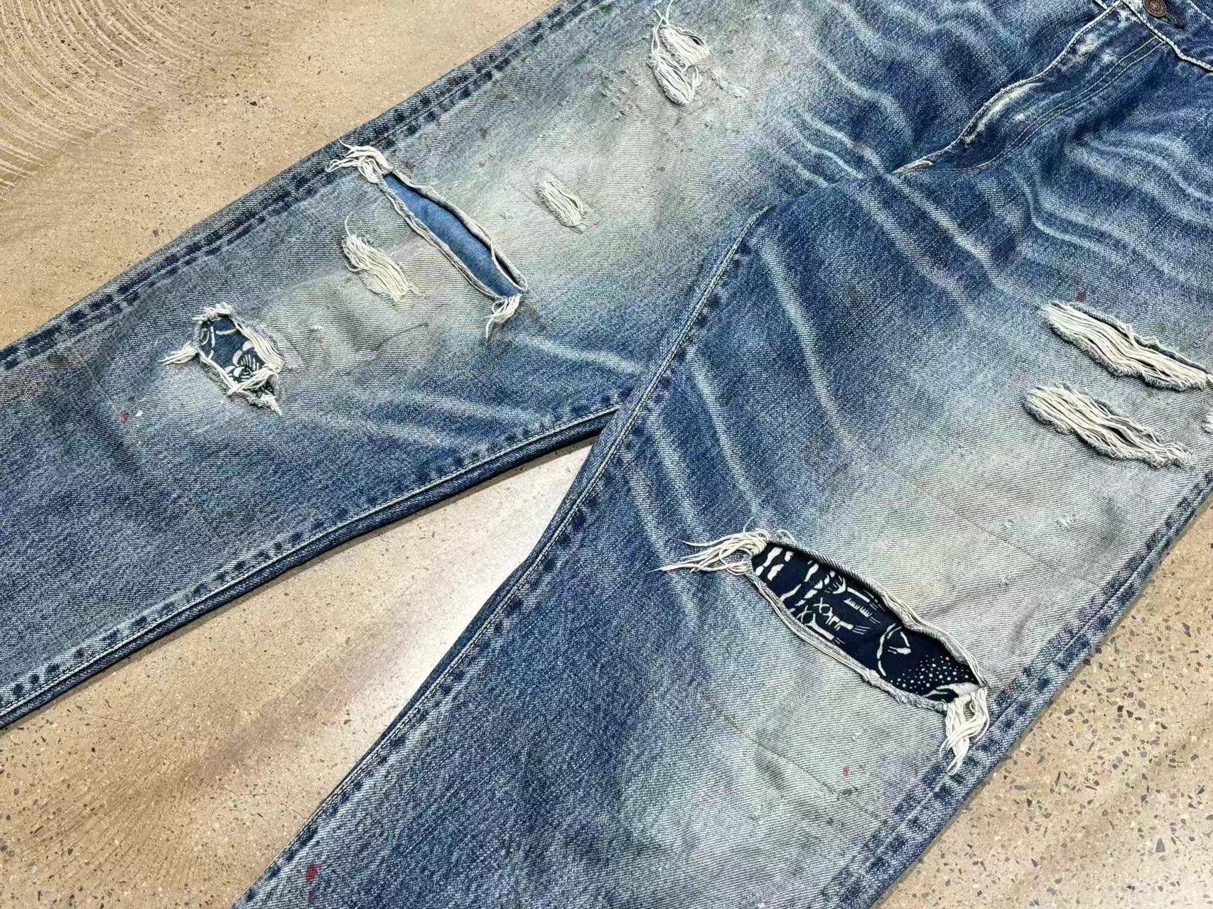 Visvim Visvim 20aw ICT Journeyman Camo Denim Distressed Holes Size US 32 / EU 48 - 5 Thumbnail