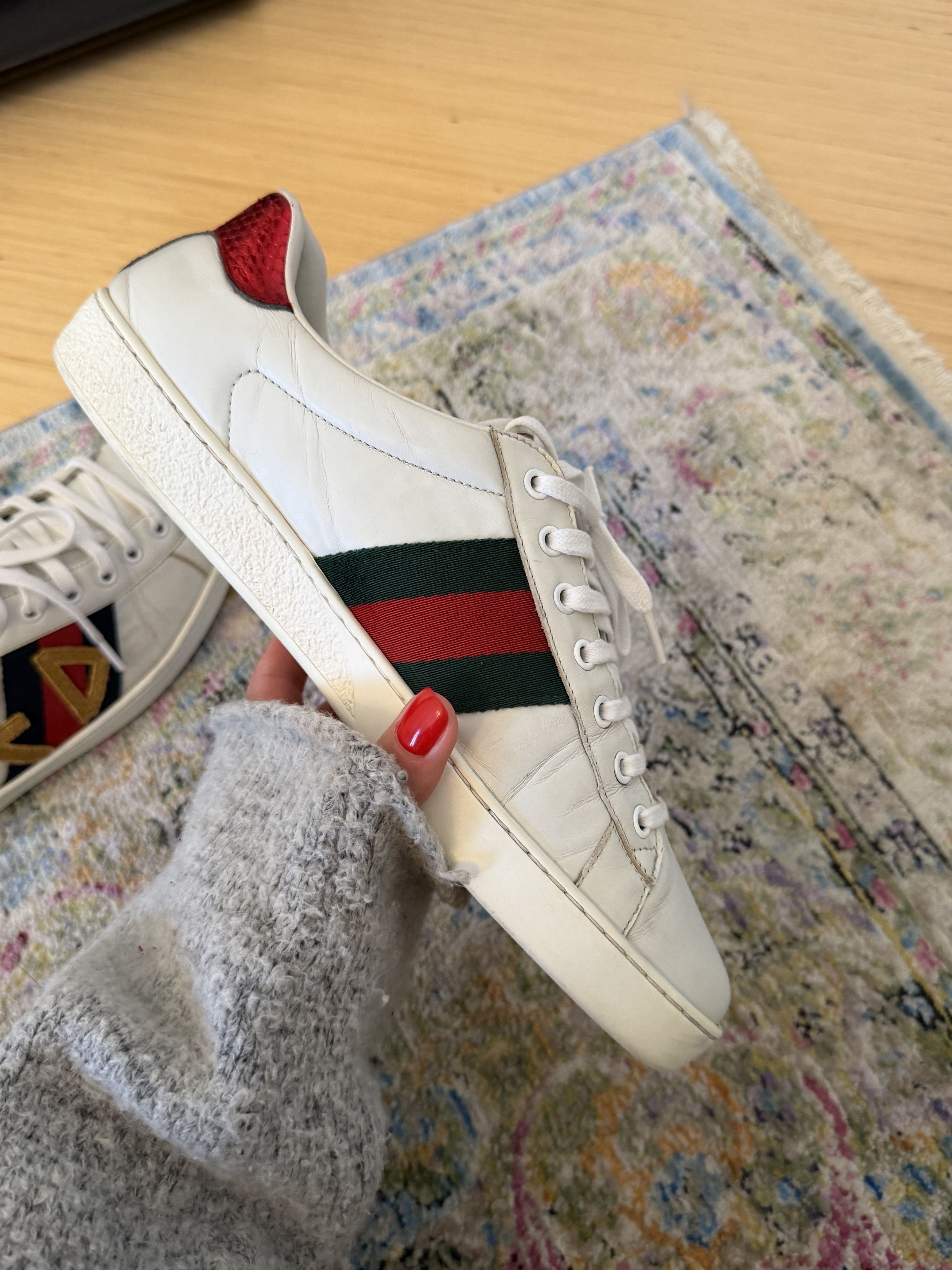 Gucci Gucci Ace Unpaired White Sneakers Size US 9.5 / EU 42-43 - 10 Thumbnail