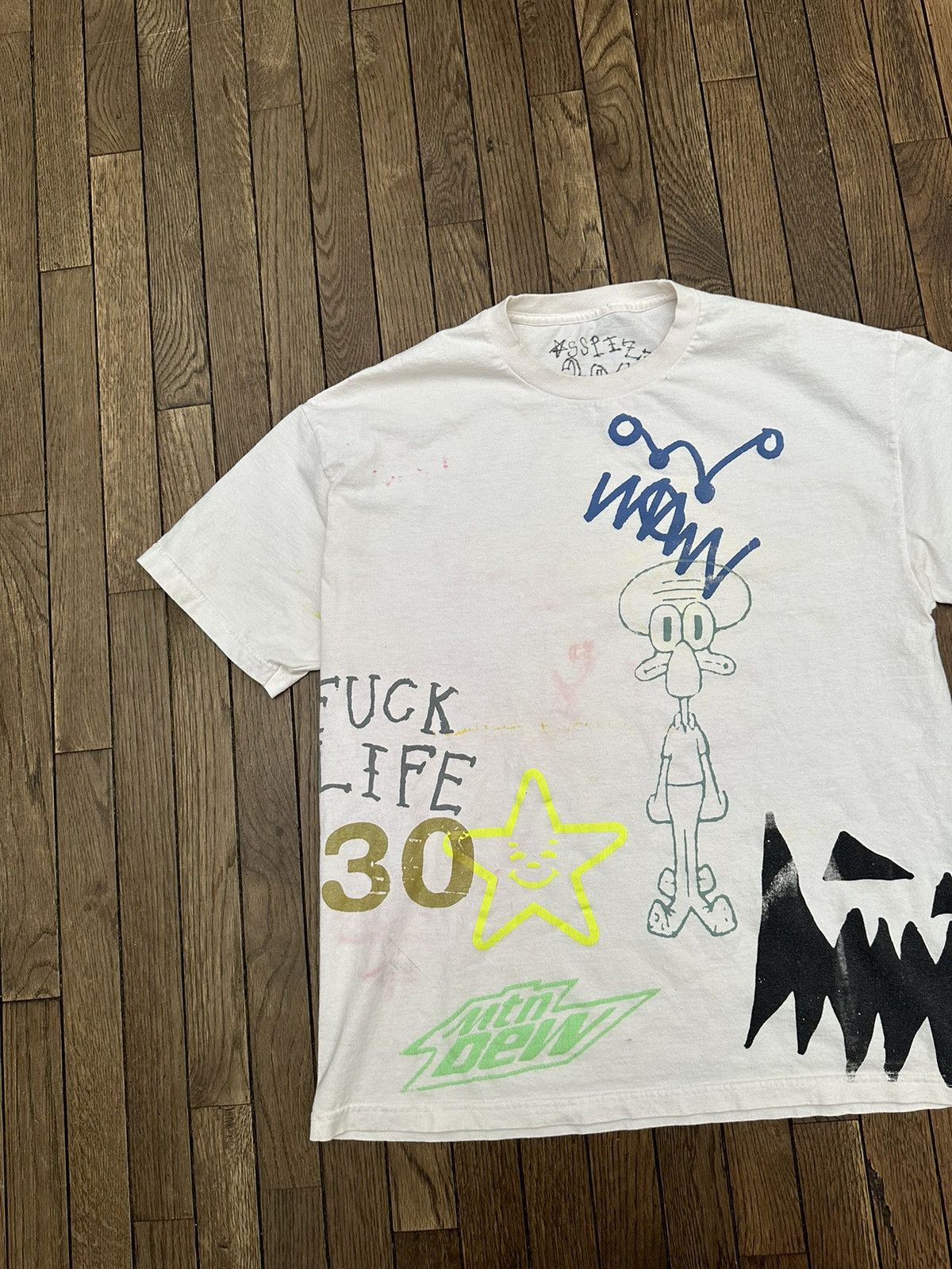 Asspizza Asspizza "No Shipping Tour" Graffiti Airbrushed Logo Tee XL Size US XL / EU 56 / 4 - 2 Thumbnail