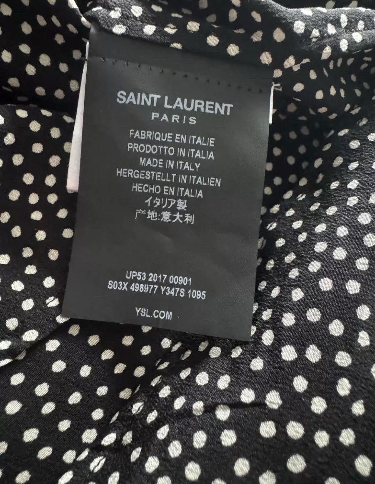 Saint Laurent Paris × Yves Saint Laurent Saint Laurent polka dot shirt2412-Nextarrow Size US M / EU 48-50 / 2 - 8 Thumbnail