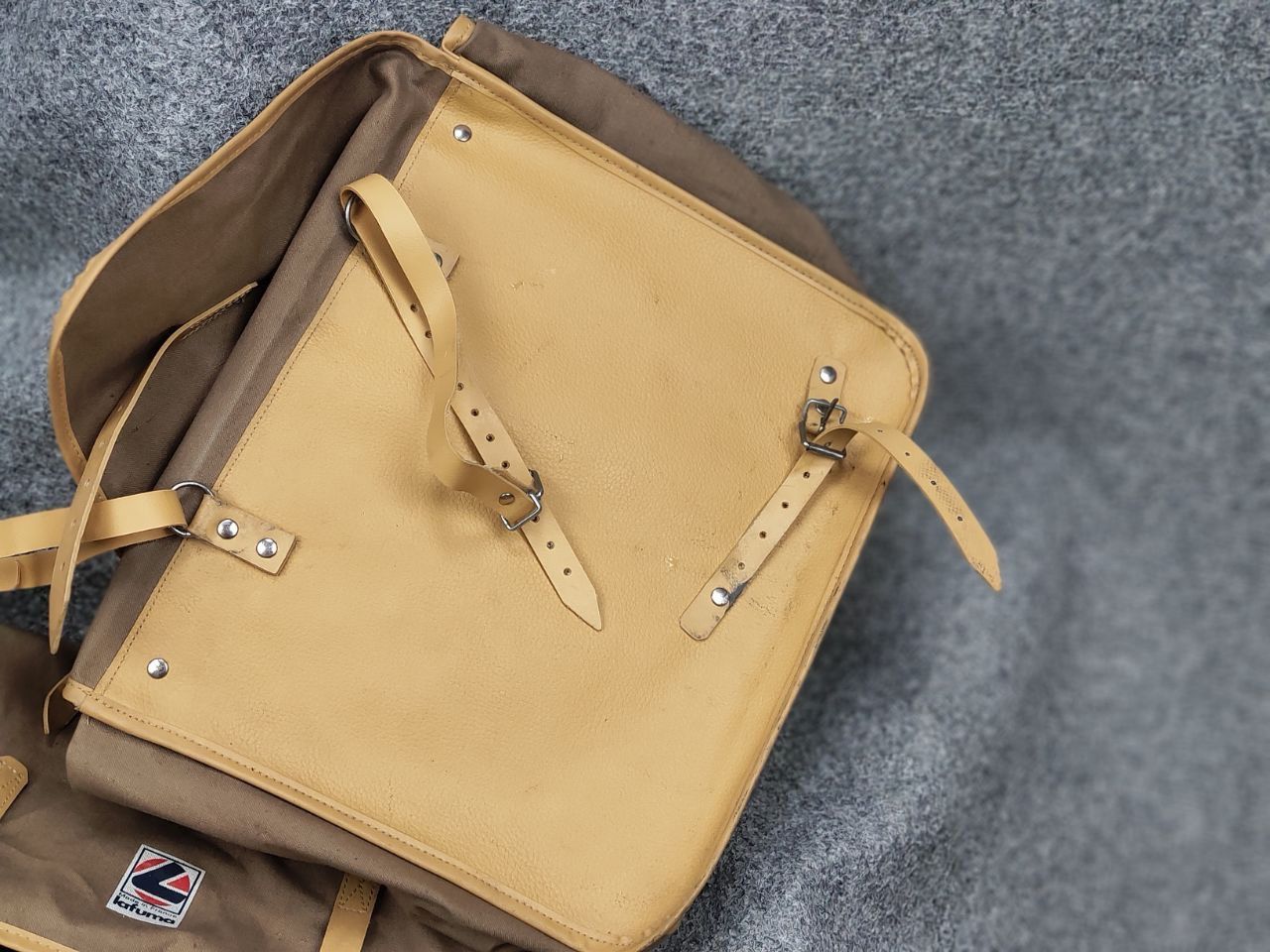 Vintage Vintage 60's Lafuma Two Bicycle Bags in Beige Canvas Bag Size ONE SIZE - 20 Thumbnail
