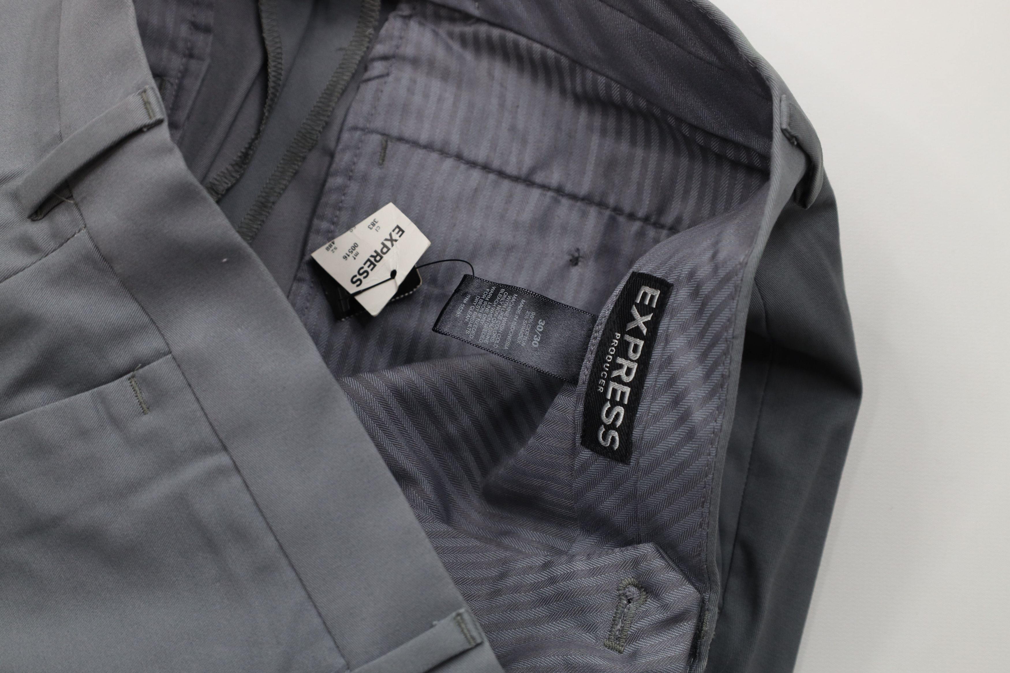 Express New Express Fit Producer Straight Leg Chino Pants Gray Size US 30 / EU 46 - 7 Thumbnail