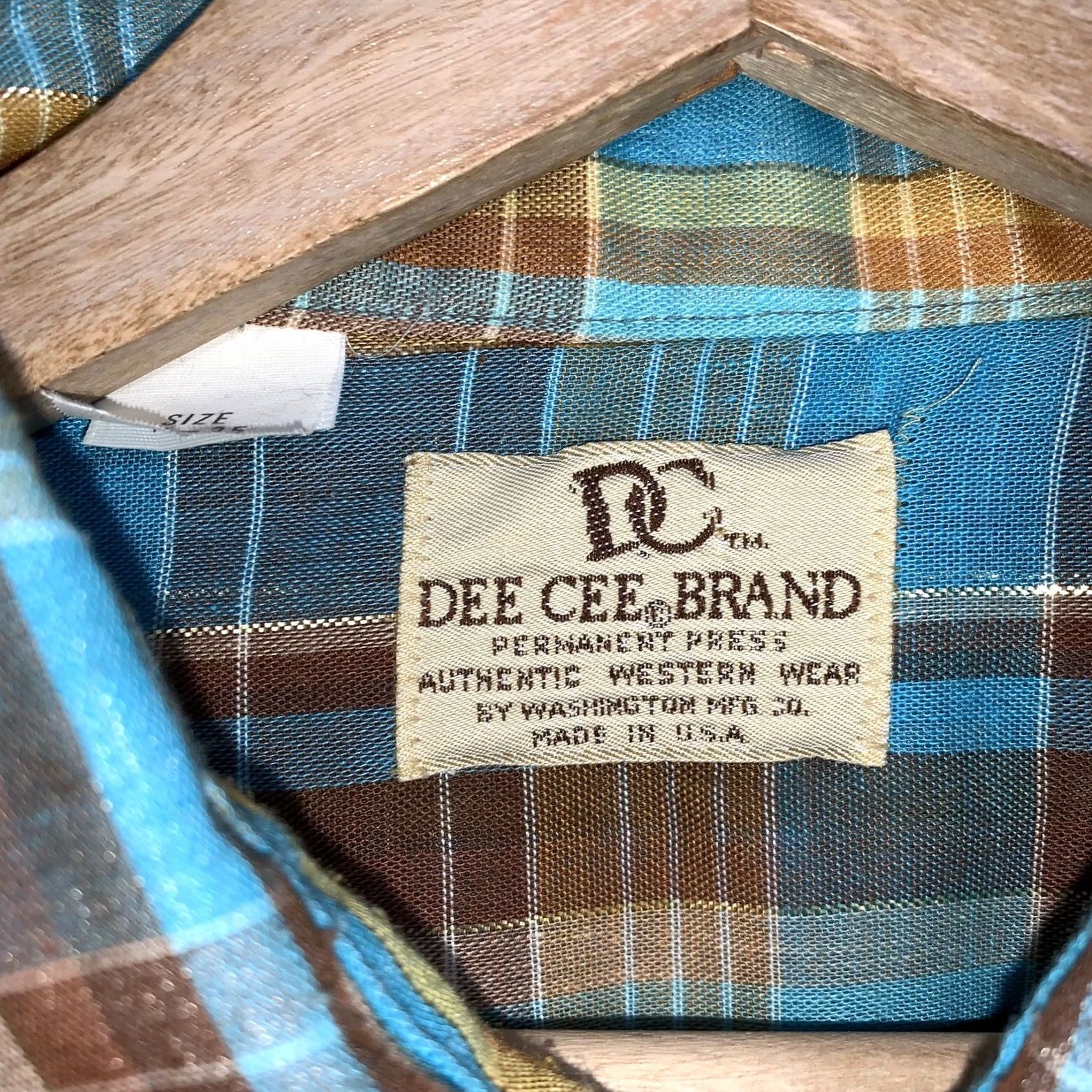J Brand VINTAGE Dee Cee Brand Plaid Pearl Snap Button Up Blue Shirt XL Cowboy Western Workwear Mens Button Down Size US XL / EU 56 / 4 - 5 Thumbnail