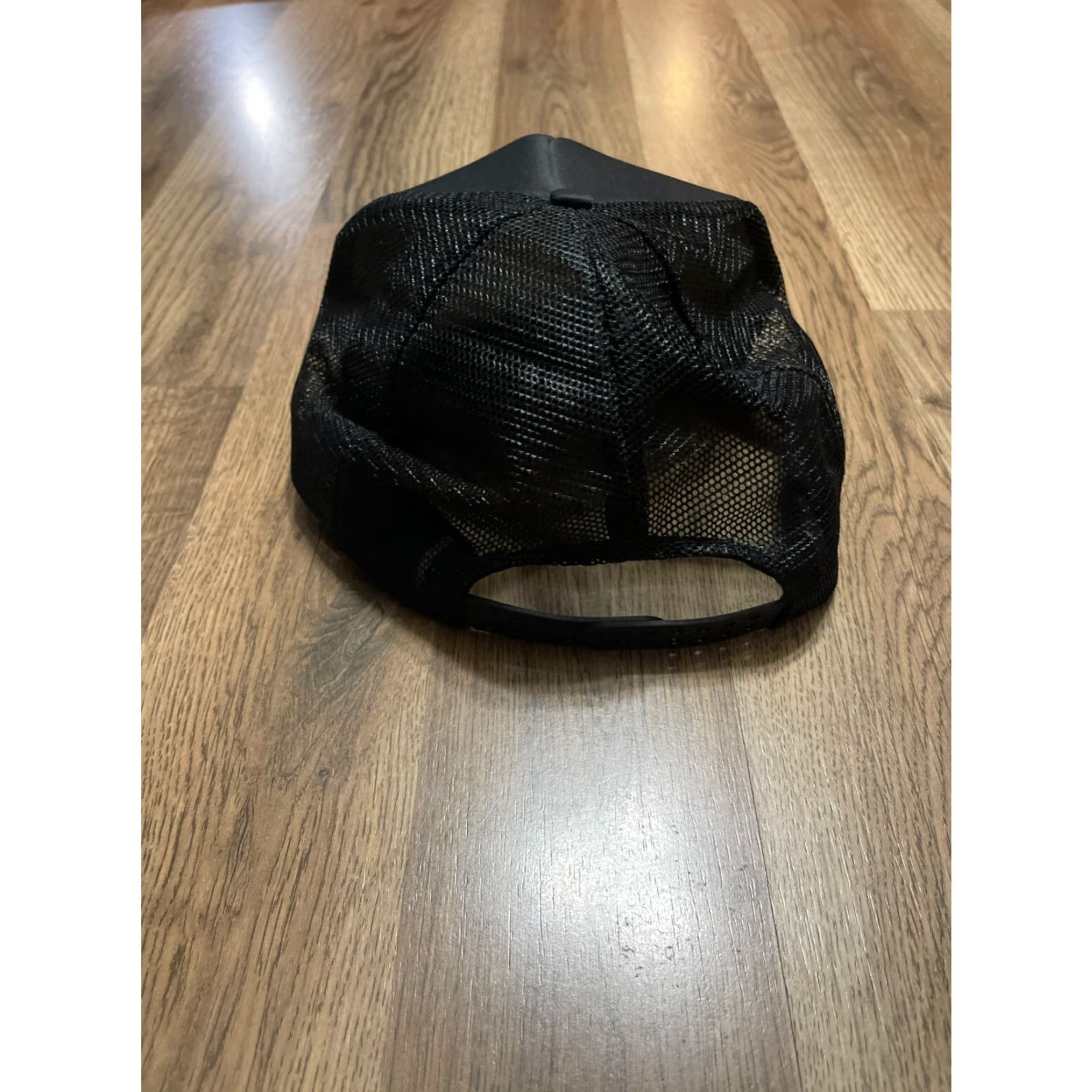 Vintage VINTAGE Flat Bill Trucker Hat Black Orange "Bet Mines Longer Than Yours" One Size Hat Size ONE SIZE - 3 Thumbnail