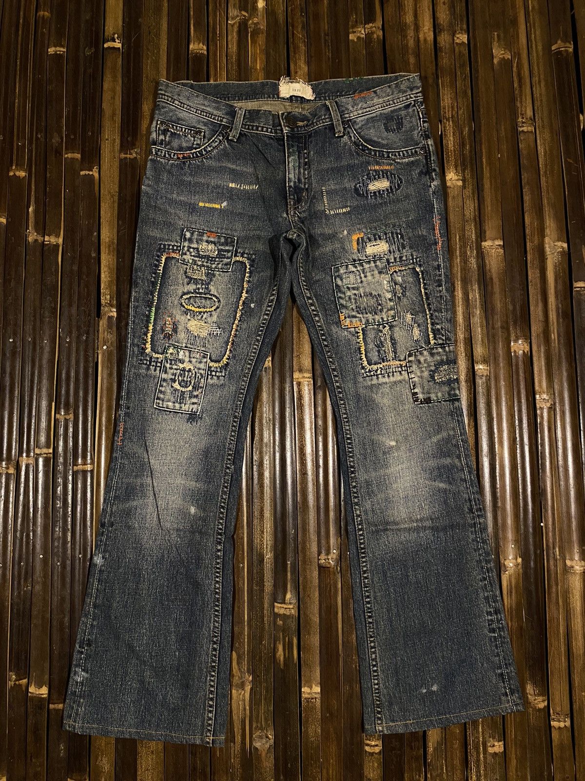 image of Beauty Beast x Distressed Denim Flare La:rl Distressed Denim Boot Cut, Men's (Size 33)