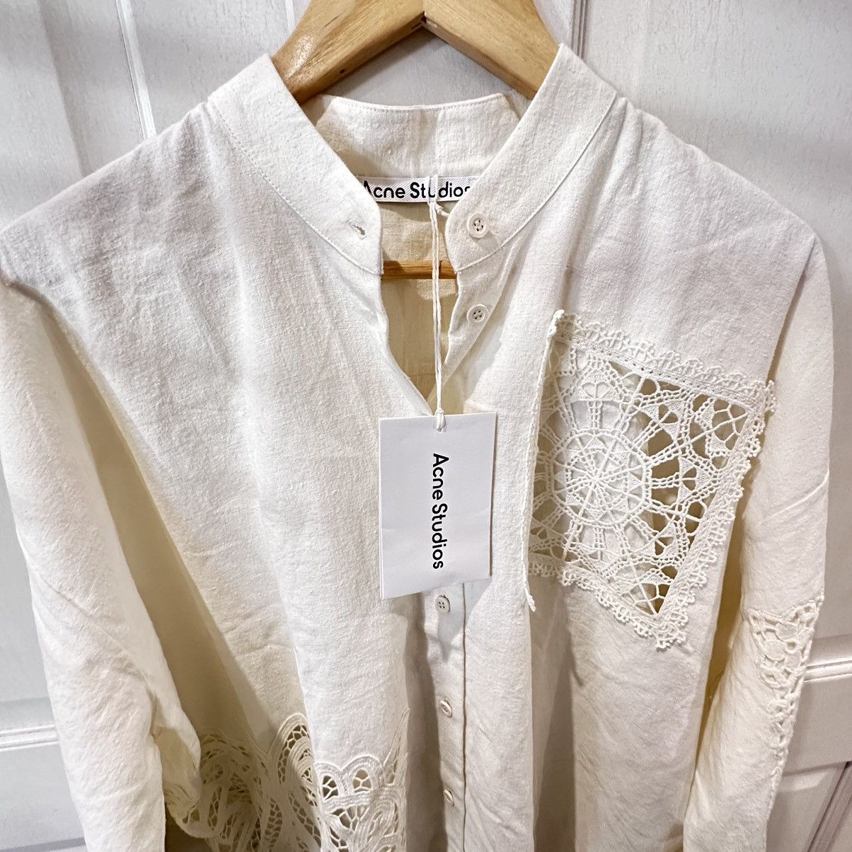 Acne Studios Acne Studios Sarai Crochet Shirt Size XXS / US 00 / IT 34 - 6 Thumbnail