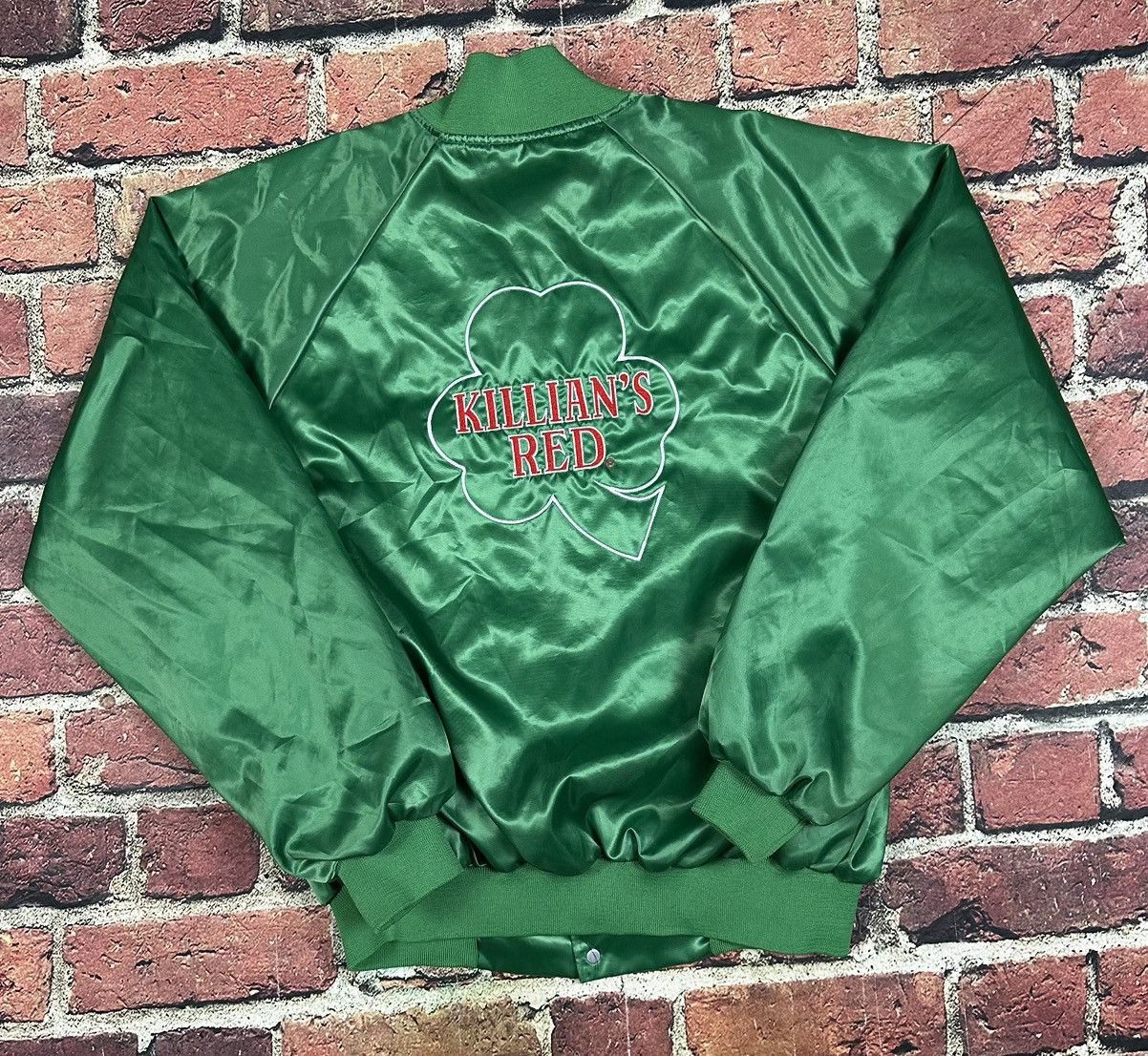 Vintage George Killian's Irish Red Beer Satin Jacket USA
