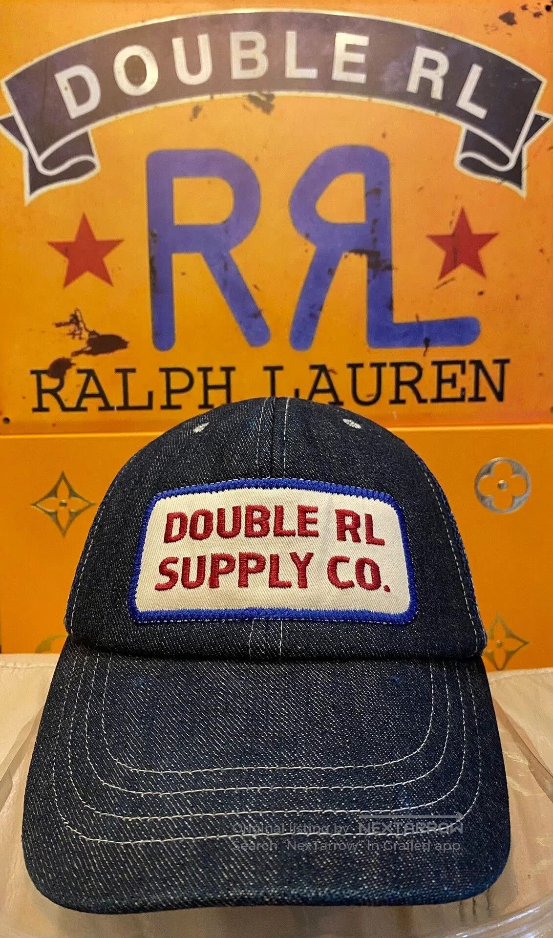 RRL Ralph Lauren vintage double rl denim trucker cap. Size ONE SIZE - 1 Thumbnail
