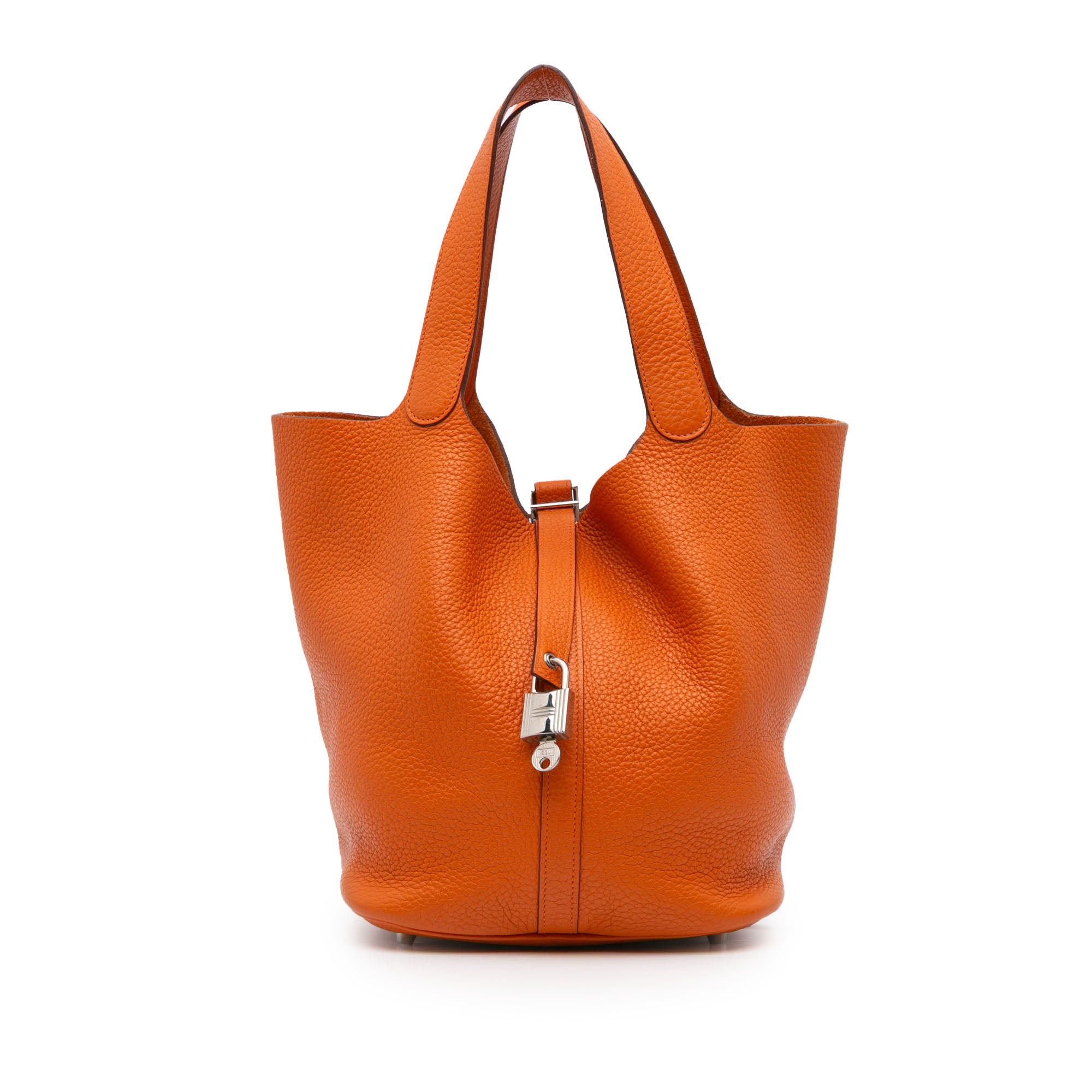 Hermes Hermès Clemence Picotin Lock 26 Orange Size ONE SIZE - 1 Thumbnail
