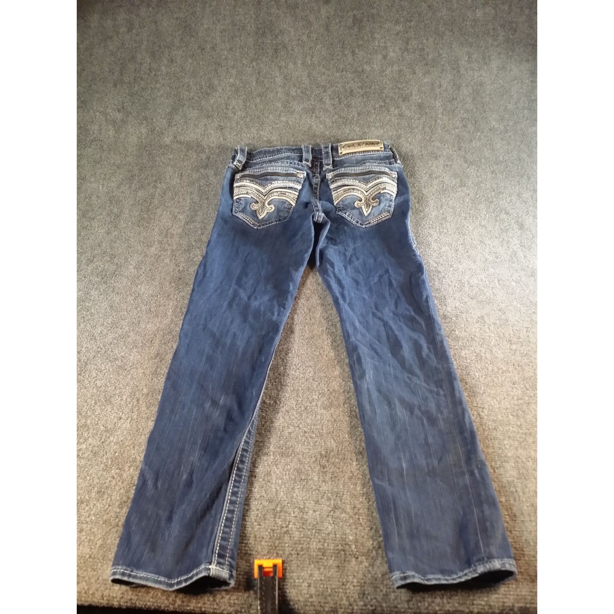 Rock Revival Rock Revival Tia Mid Rise Skinny Jeans Women Sz 26 Rhineston Size 26" / US 2 / IT 38 - 8 Thumbnail