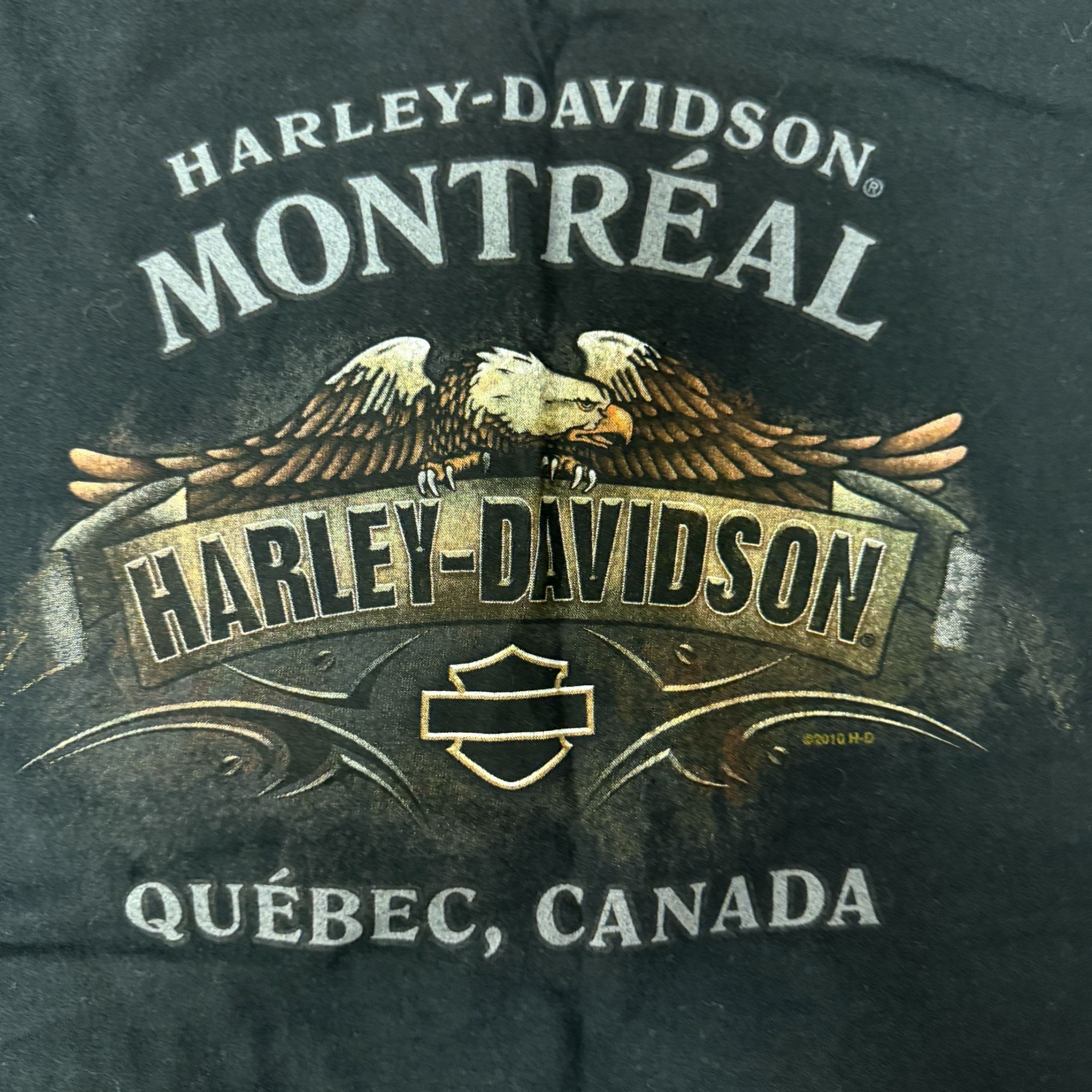 Harley Davidson Montreal H-D Motorcycle REBELLIOUS JESTER Skull Canada Shirt Size US XL / EU 56 / 4 - 4 Thumbnail