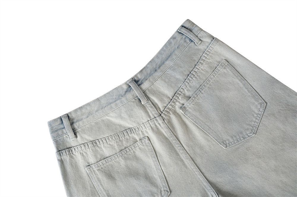 Jean Washed distressed men's workwear multi-pocket denim shorts Size US 32 / EU 48 - 5 Thumbnail