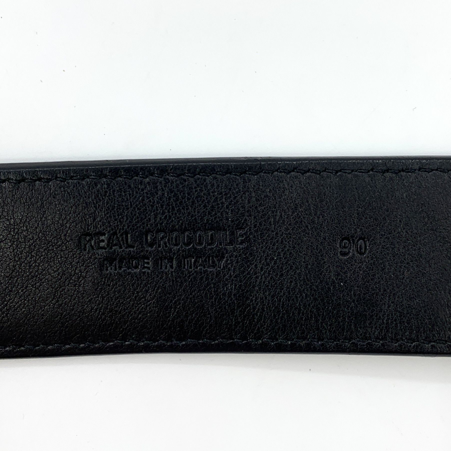 Stefano Ricci Stefano Ricci Black Crocodile Leather Eagle Belt (107×4cm) Size ONE SIZE - 3 Thumbnail