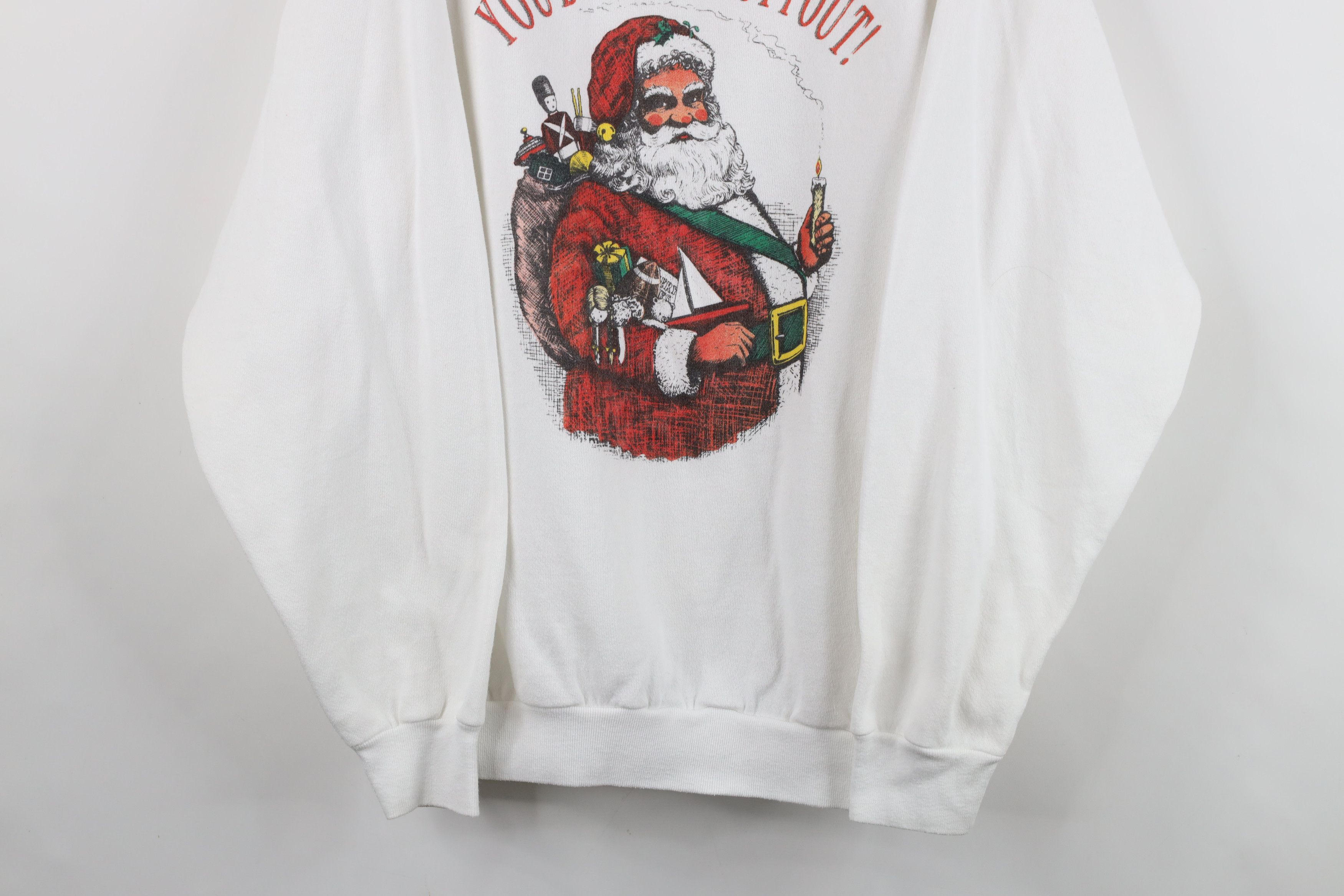 Vintage Vintage 90s Streetwear Santa Claus Crewneck Sweatshirt USA Size XXL / US 16-18 / IT 52-54 - 3 Thumbnail