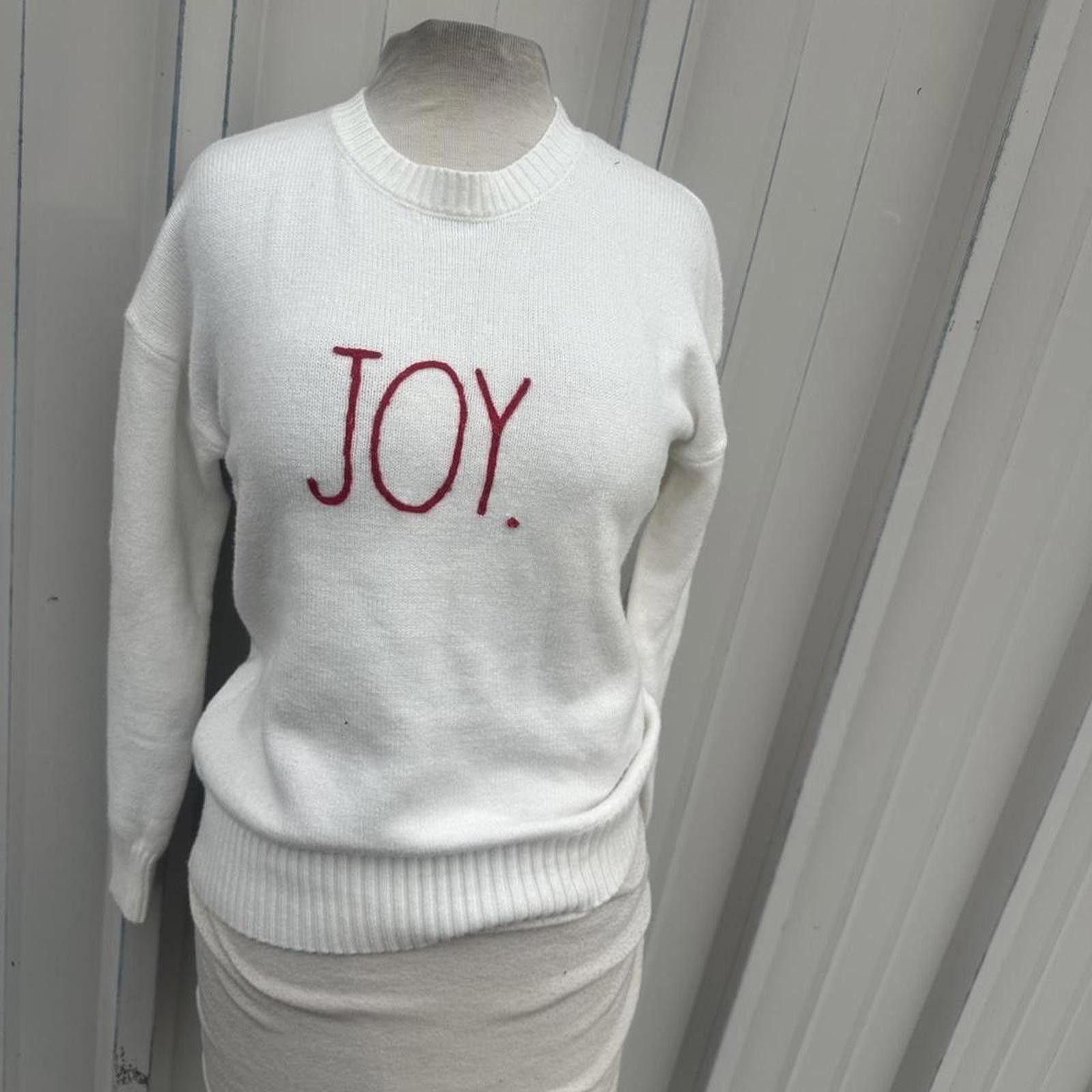 Other Rae Dunn white and blue sweater #cozy Size M / US 6-8 / IT 42-44 - 1 Thumbnail