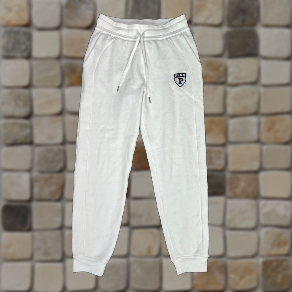 Lululemon Lululemon Scuba Jogger Pants Womens 6 White Cotton Stretch Logo Athleisure 90s? Size 28" / US 6 / IT 42 - 1 Thumbnail