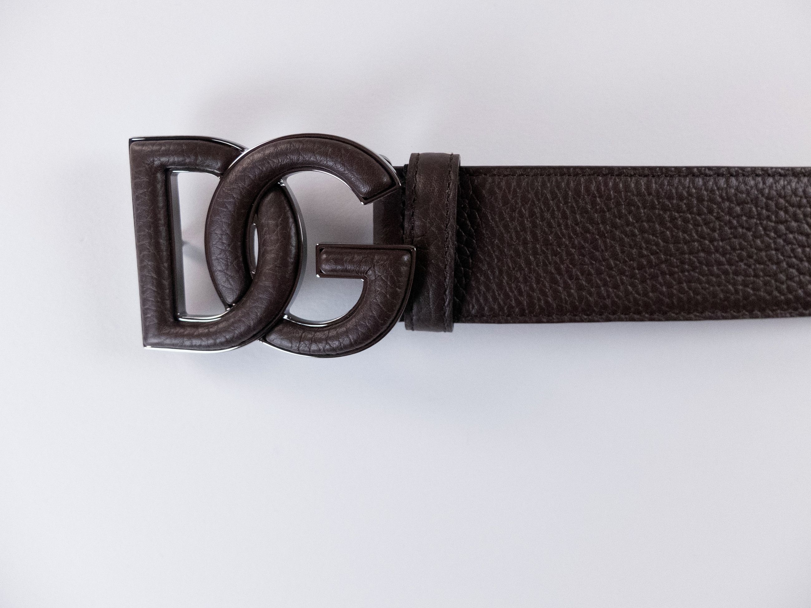 Dolce & Gabbana DOLCE & GABBANA brown DG buckle leather belt Size 95 Size 36 - 3 Thumbnail