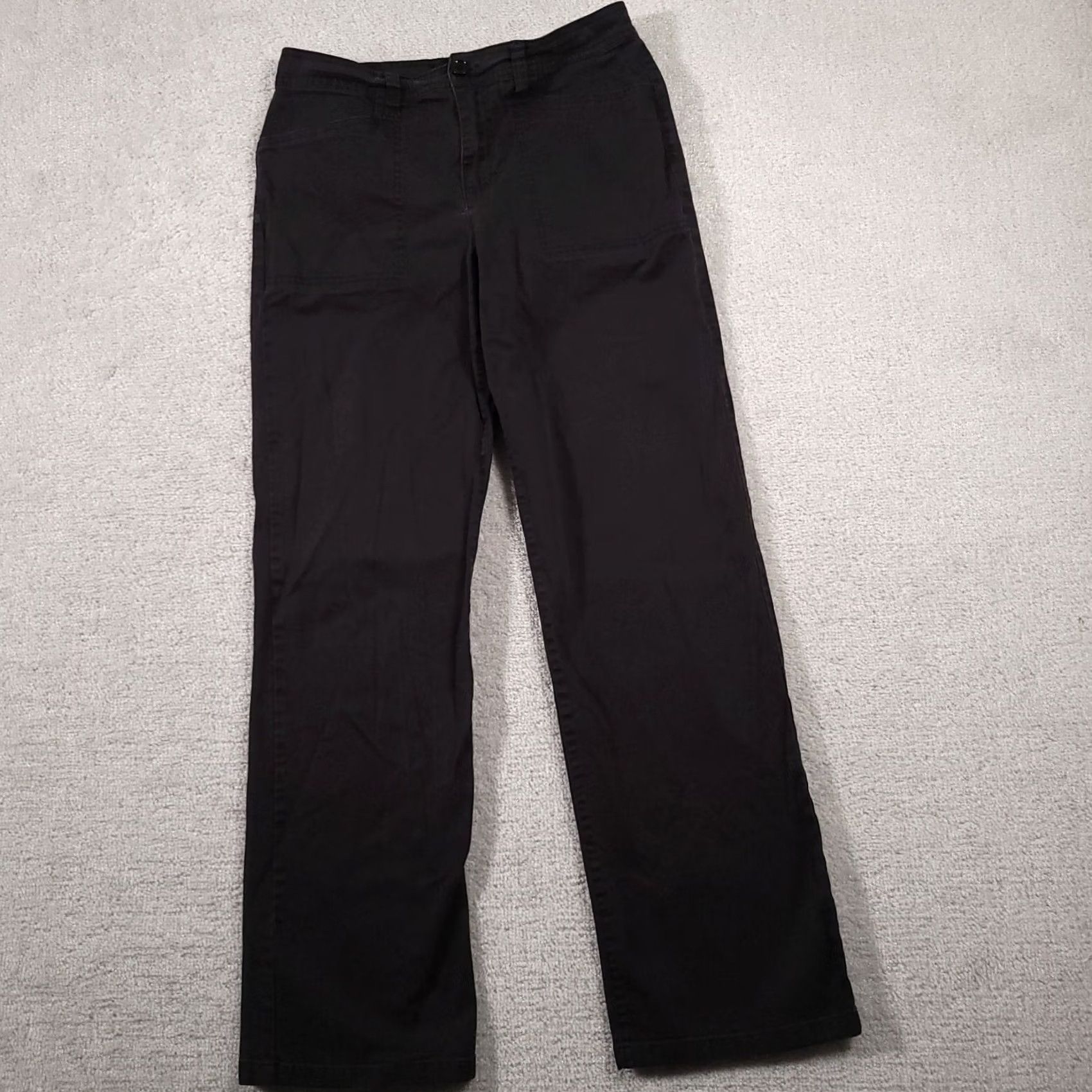 Gloria Vanderbilt VINTAGE Gloria Vanderbilt Pants Women's 6 Black Stretch Mid-Rise Casual Chino Straight 29in Inseam Mens? Ladies? Size 28" / US 6 / IT 42 - 2 Thumbnail