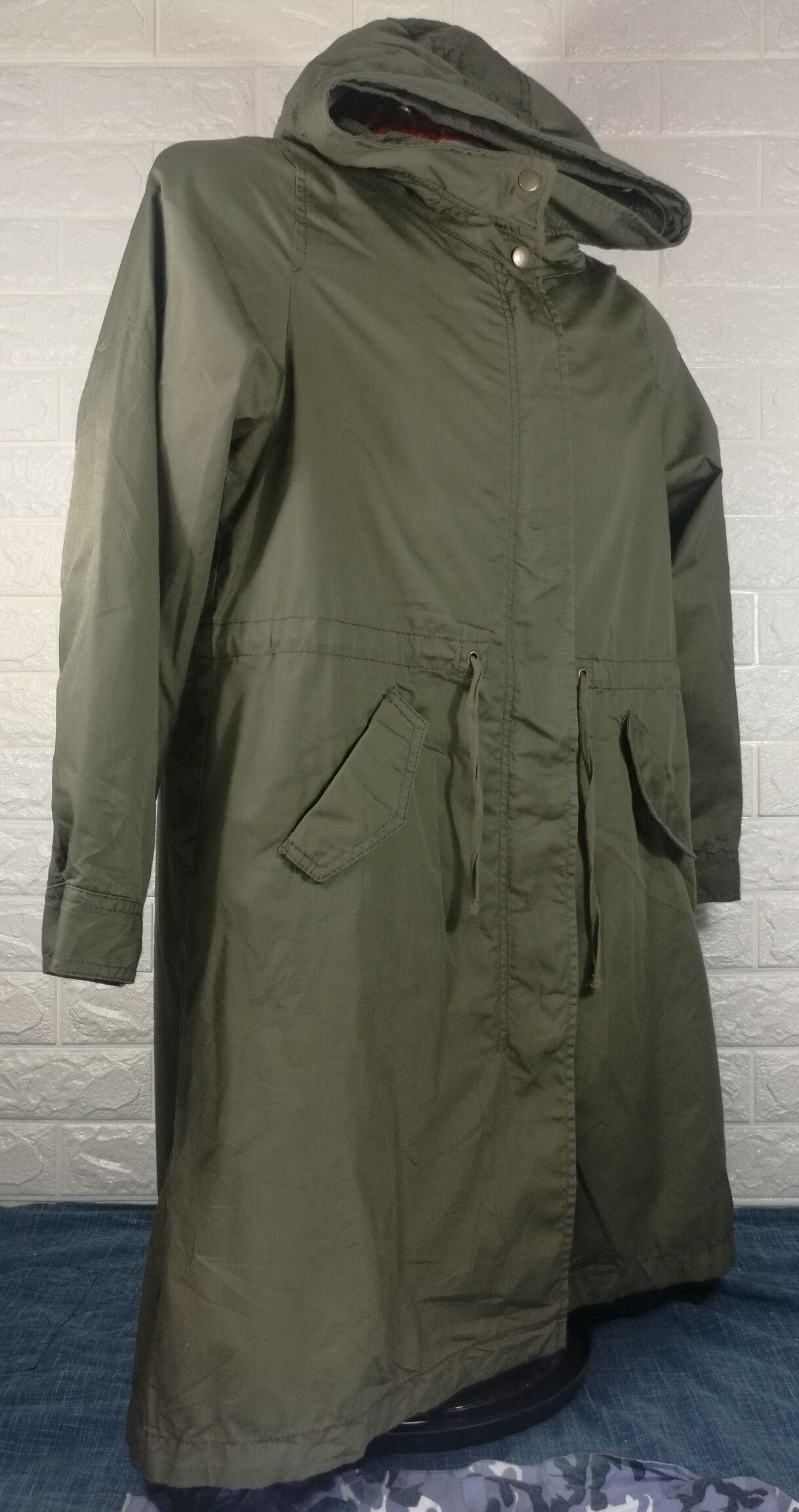 Japanese Brand Vintage Earth Music & Ecology Army Hooded Jacket Size M / US 6-8 / IT 42-44 - 2 Thumbnail