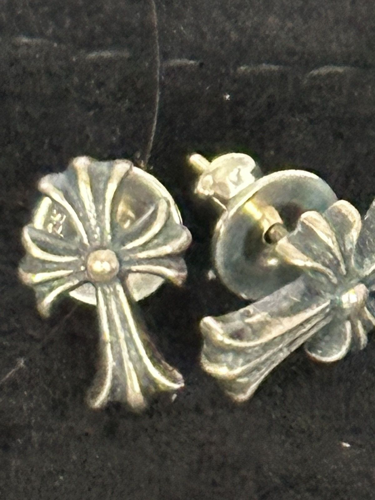 Chrome Hearts Pair of Chrome Hearts Cross Stud Earrings Size ONE SIZE - 5 Thumbnail
