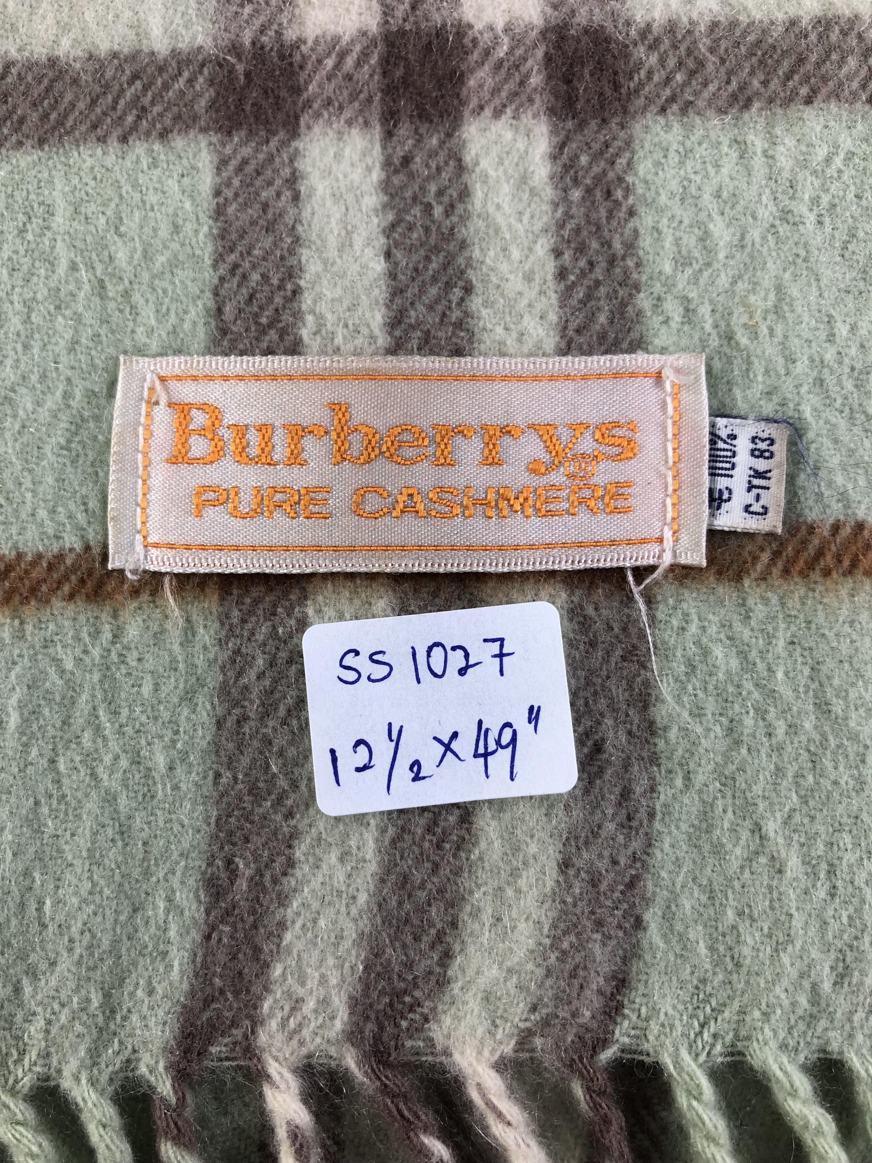 Burberry Burberrys Pure Cashmere Scarf / Muffler / Neckwear Size ONE SIZE - 4 Thumbnail