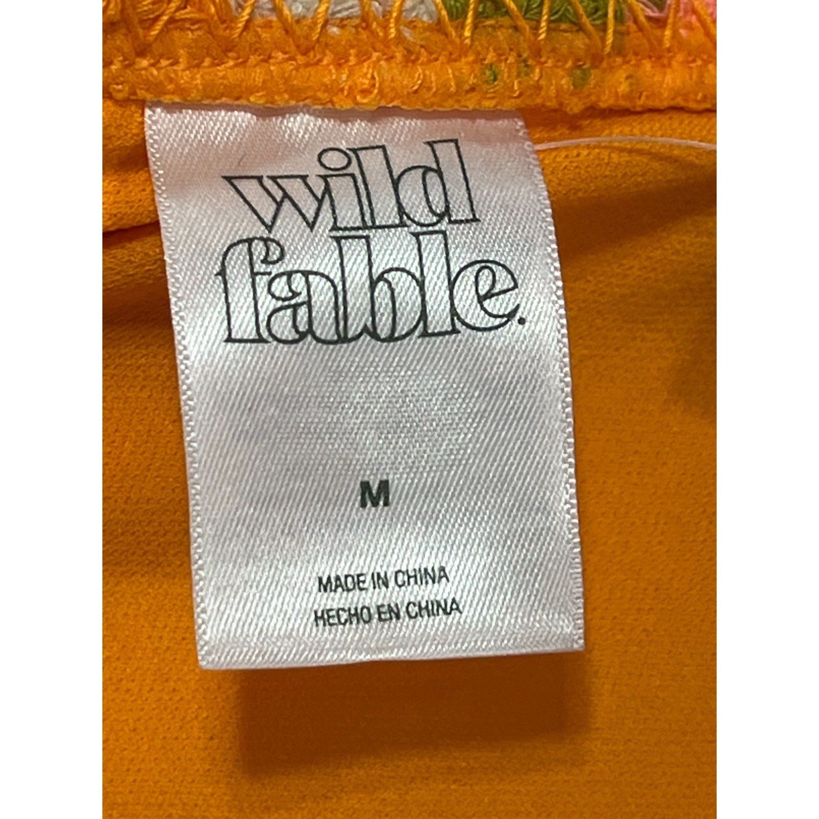 Other Wild Fable - Women's Crochet Triangle Bikini Top - Orange - Size ONE SIZE - 8 Thumbnail