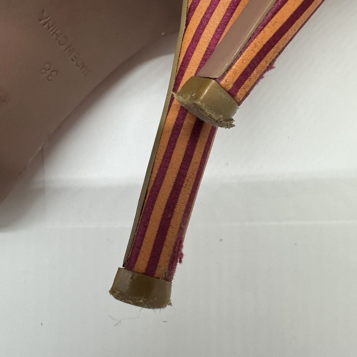 Kurt Geiger Kurt Geiger Gold Striped Satin Heels Statement Bow 38 US 7 Size US 8 / IT 38 - 11 Thumbnail