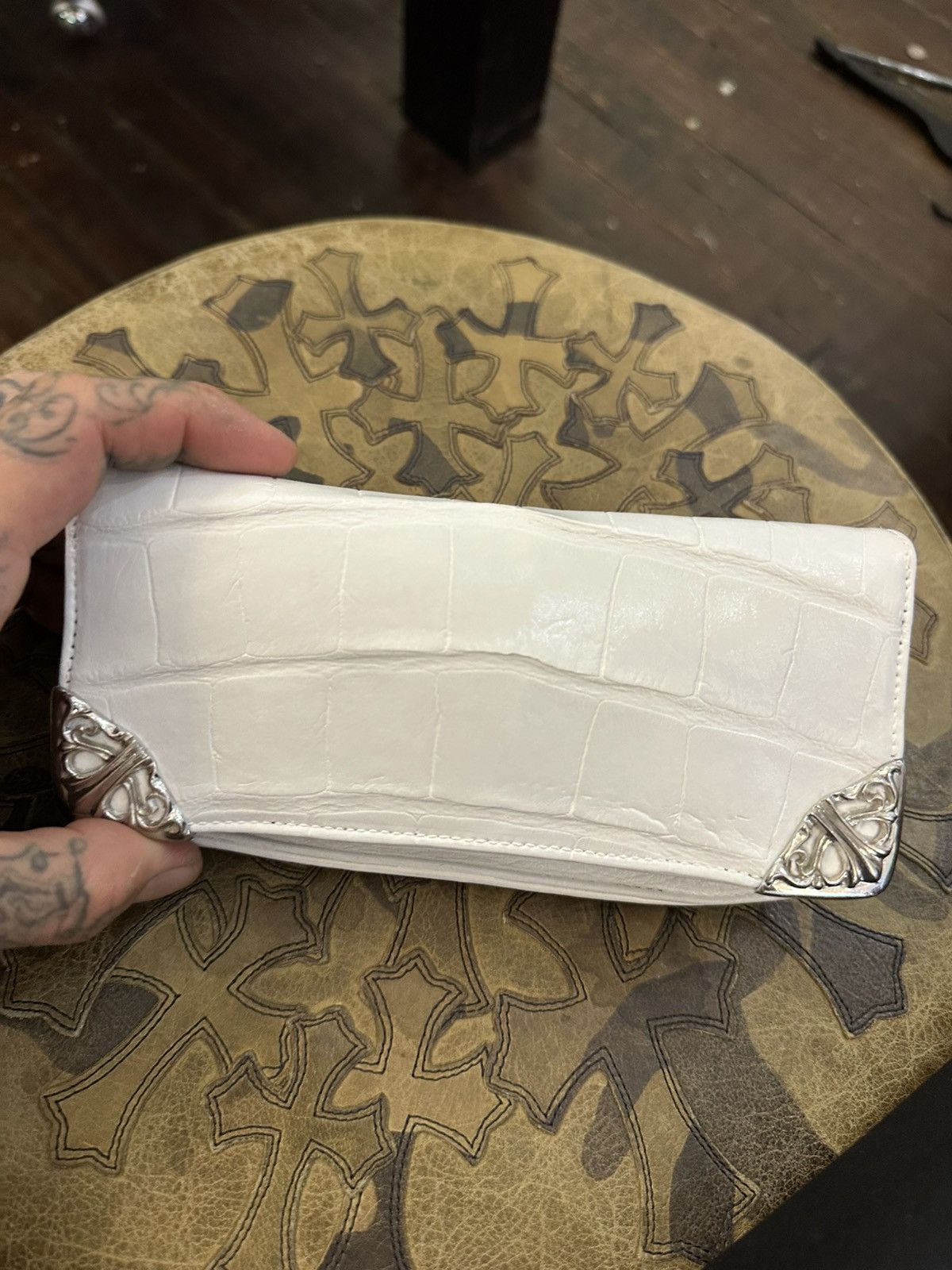 Chrome Hearts Chrome Hearts white alligator CROC wallet travel keep all Size ONE SIZE - 2 Thumbnail