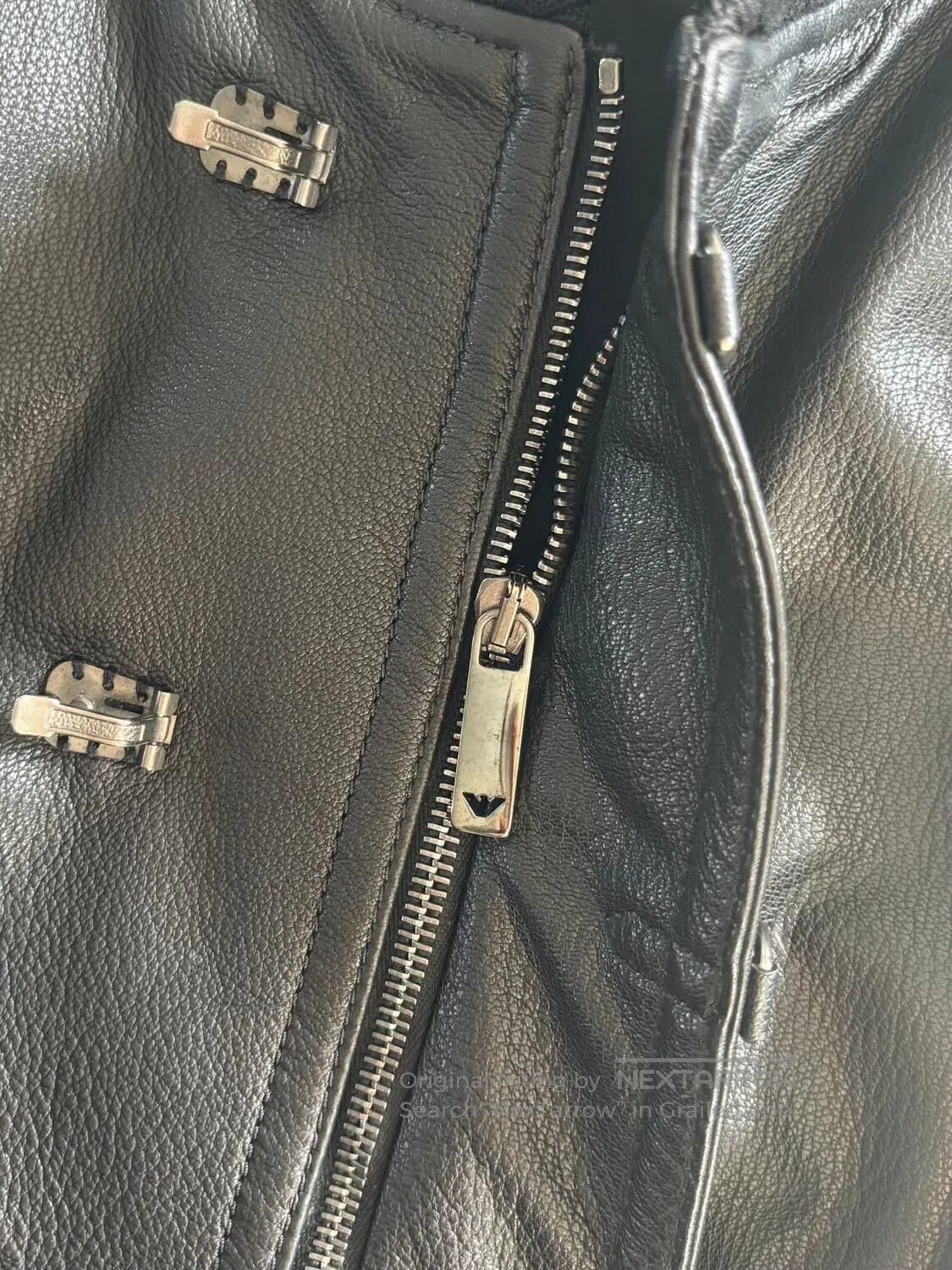 Armani Armani Vintage Black Gold Leather Jacket. Size US M / EU 48-50 / 2 - 7 Thumbnail